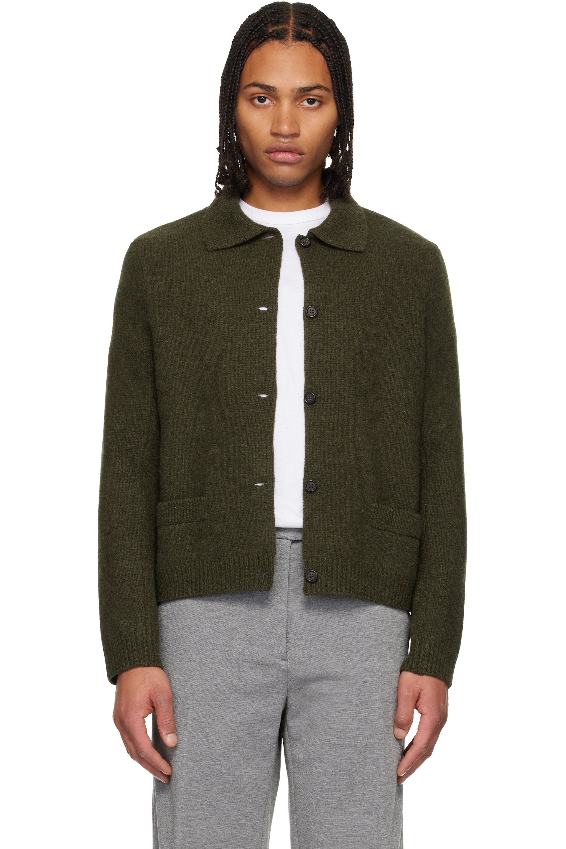 Miu Miu - Cardigan kaki en laine