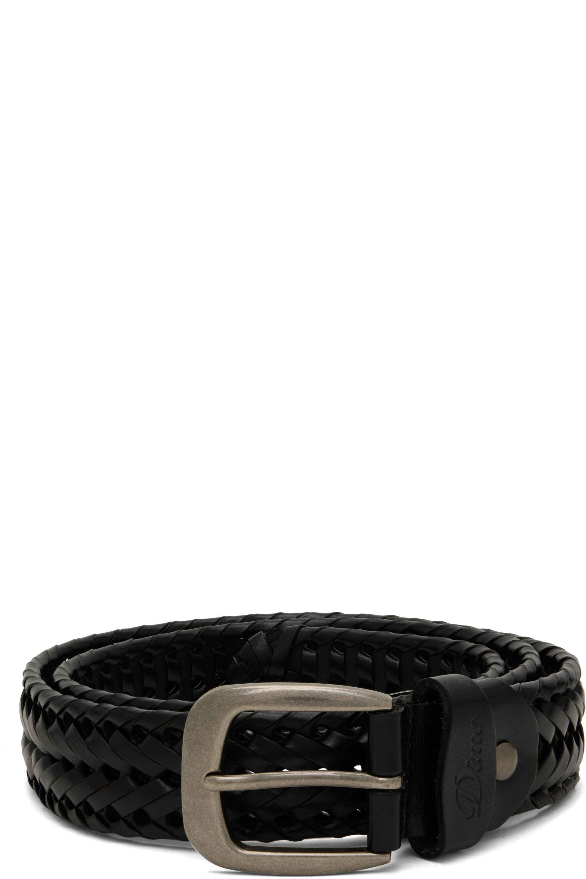 Dime - Black Braided Leather Belt
