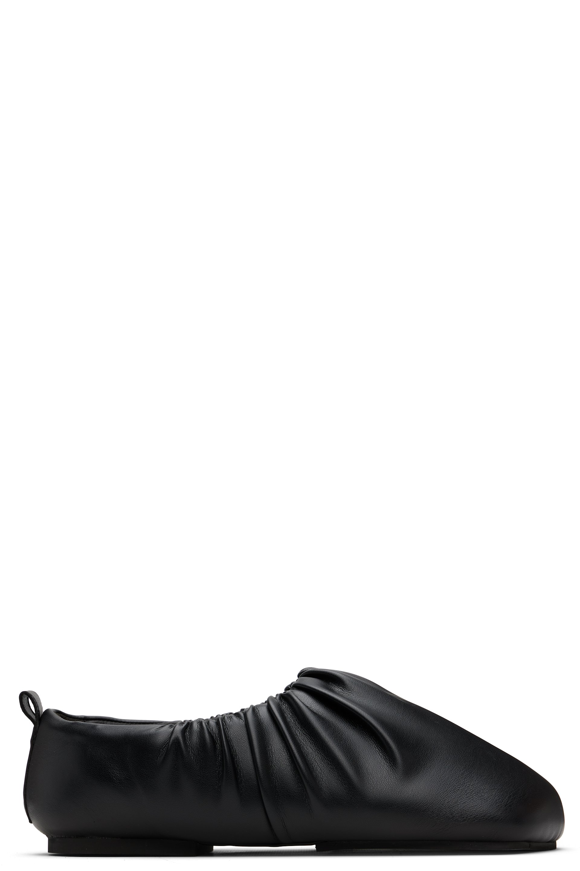 YUME YUME - Black Wrinkle Flat Slippers