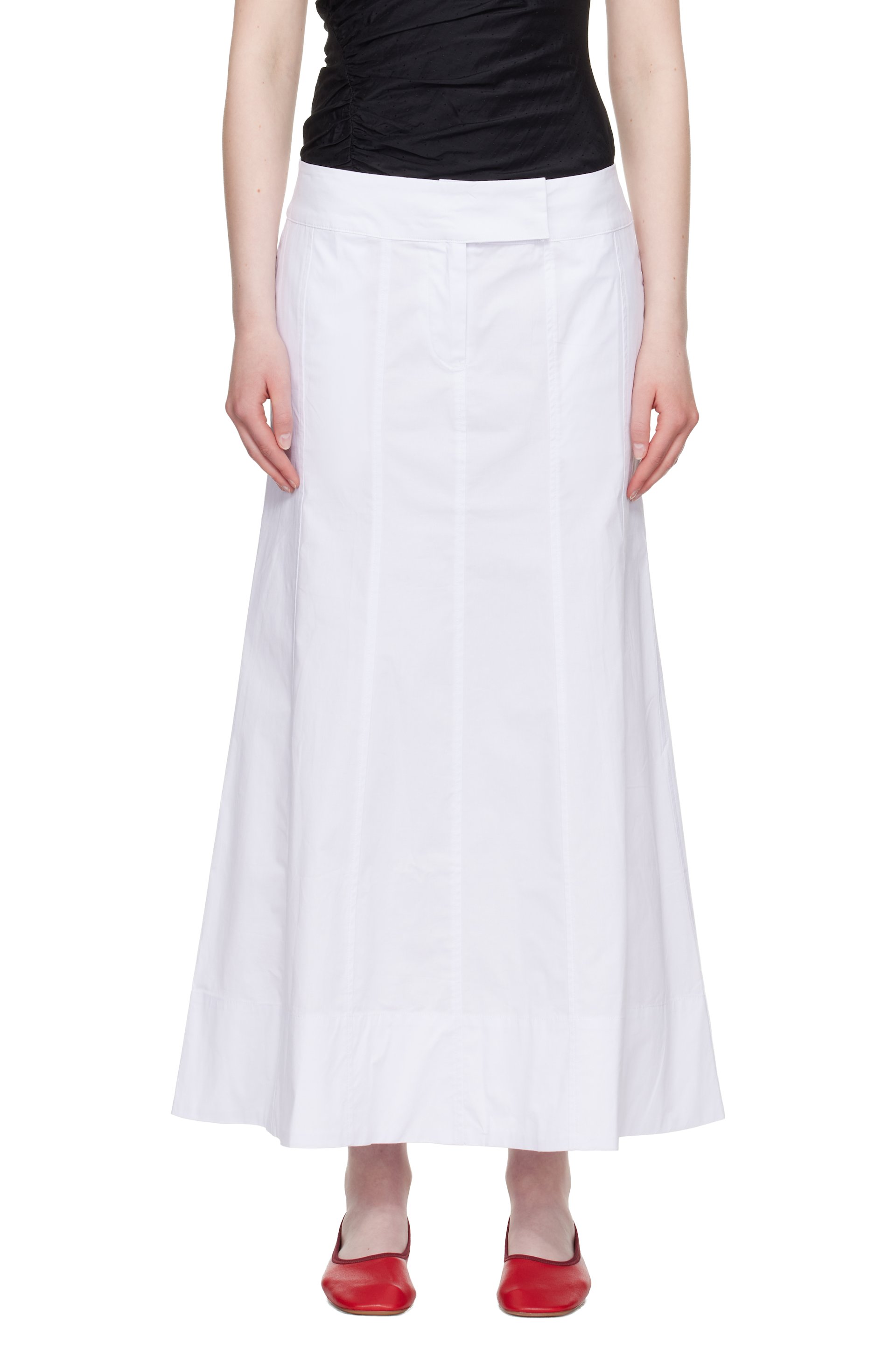 BELLE ANNA - Jupe longue Paloma blanche