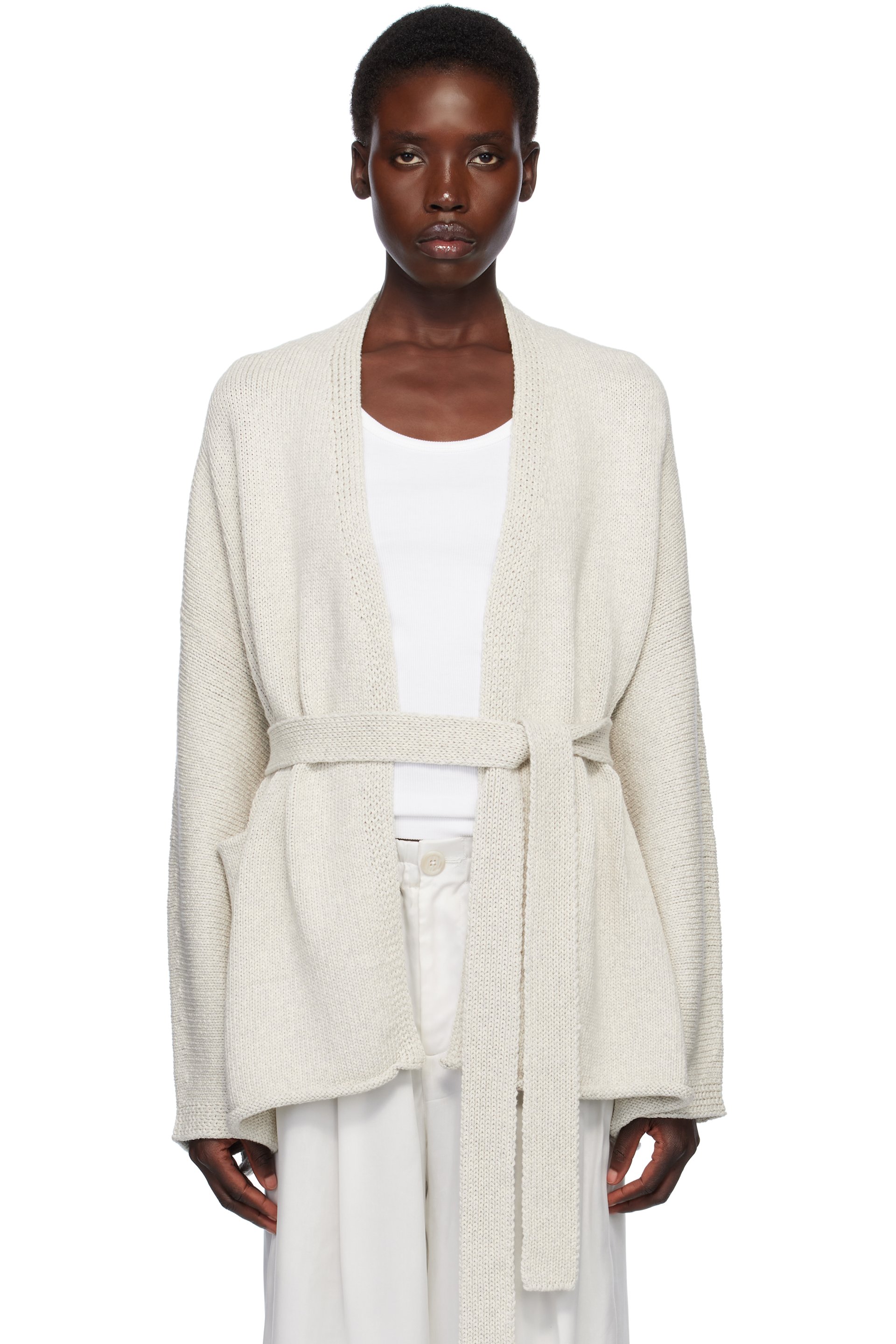 Lauren Manoogian - Cardigan Coto blanc cassé