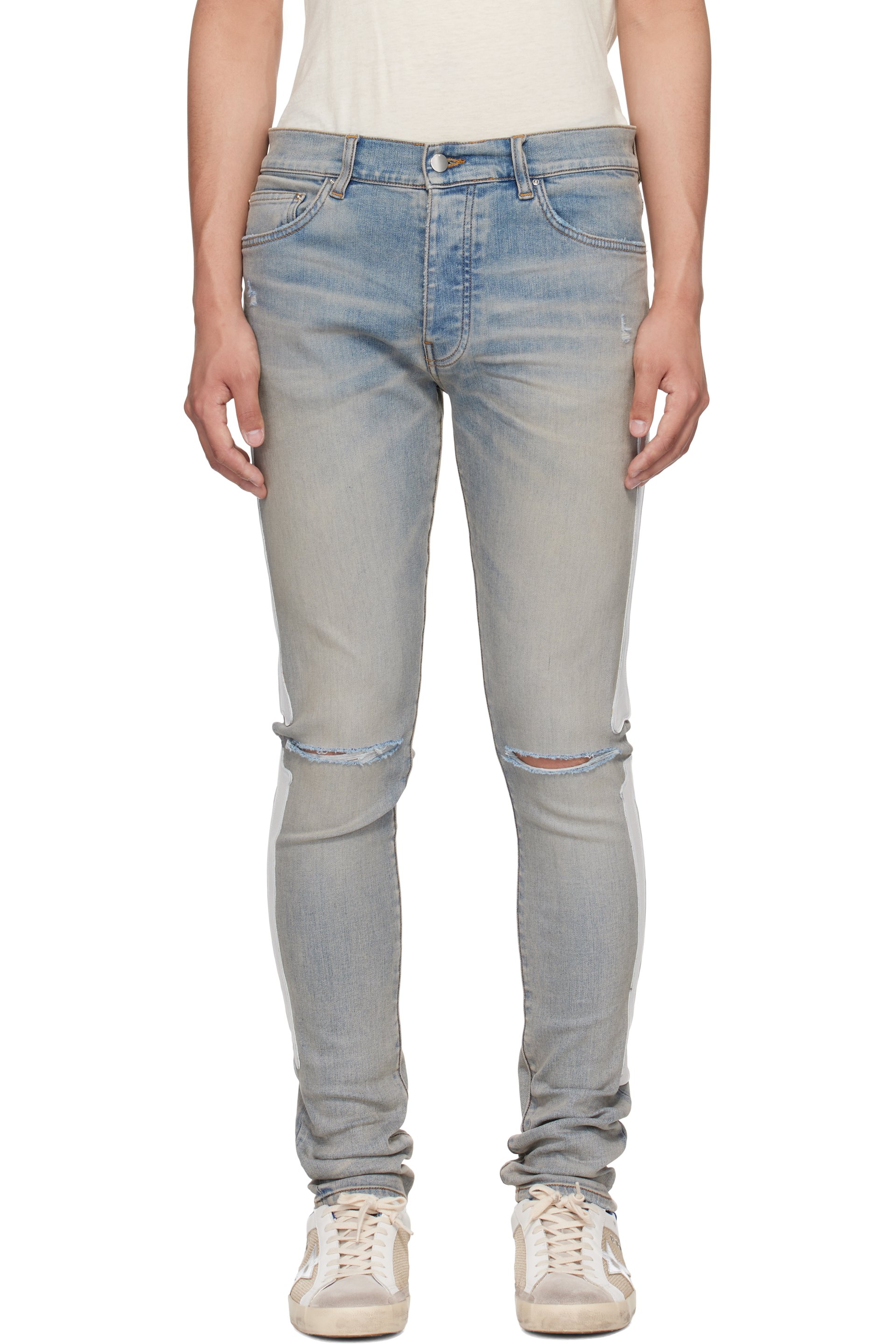 AMIRI - Blue Bones Slash Jeans