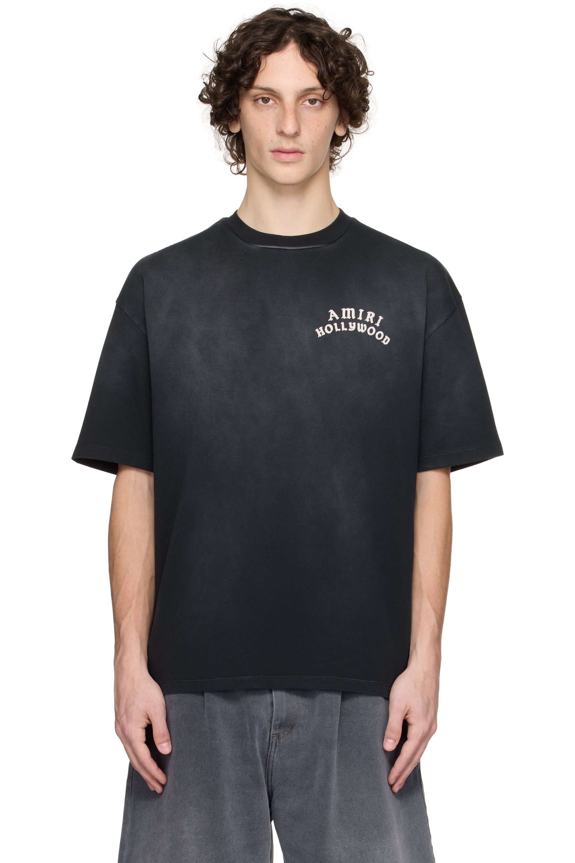 AMIRI - Black 'AMIRI Hollywood' Oversized T-shirt