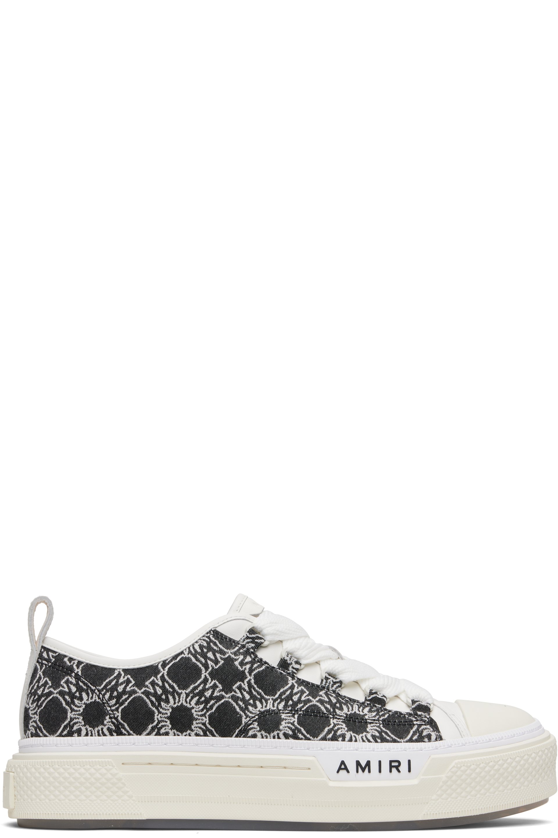 AMIRI - Baskets de court basses noir et blanc à quadrigrammes