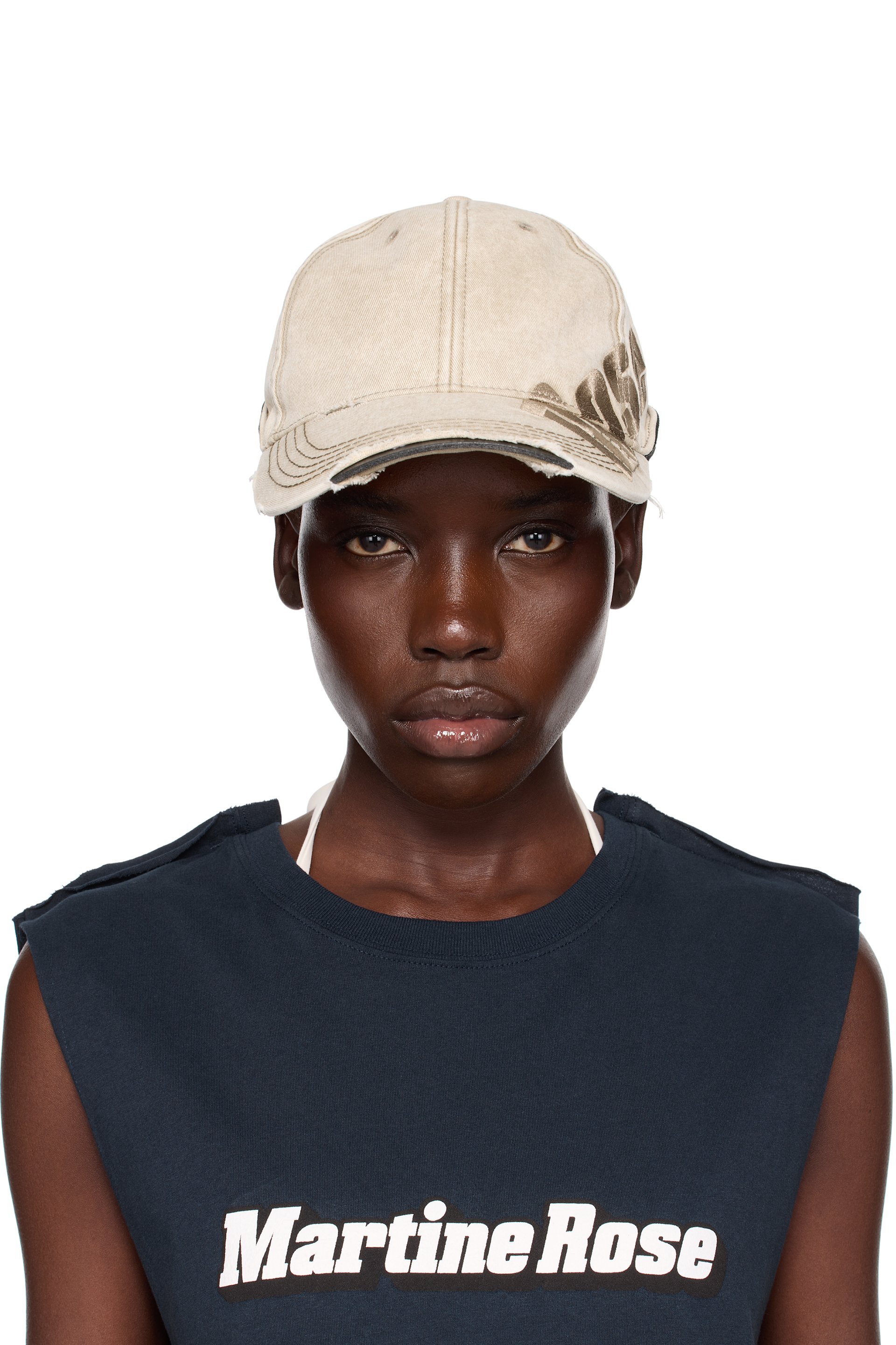 Martine Rose - SSENSE Exclusive Beige Roll Back Cap