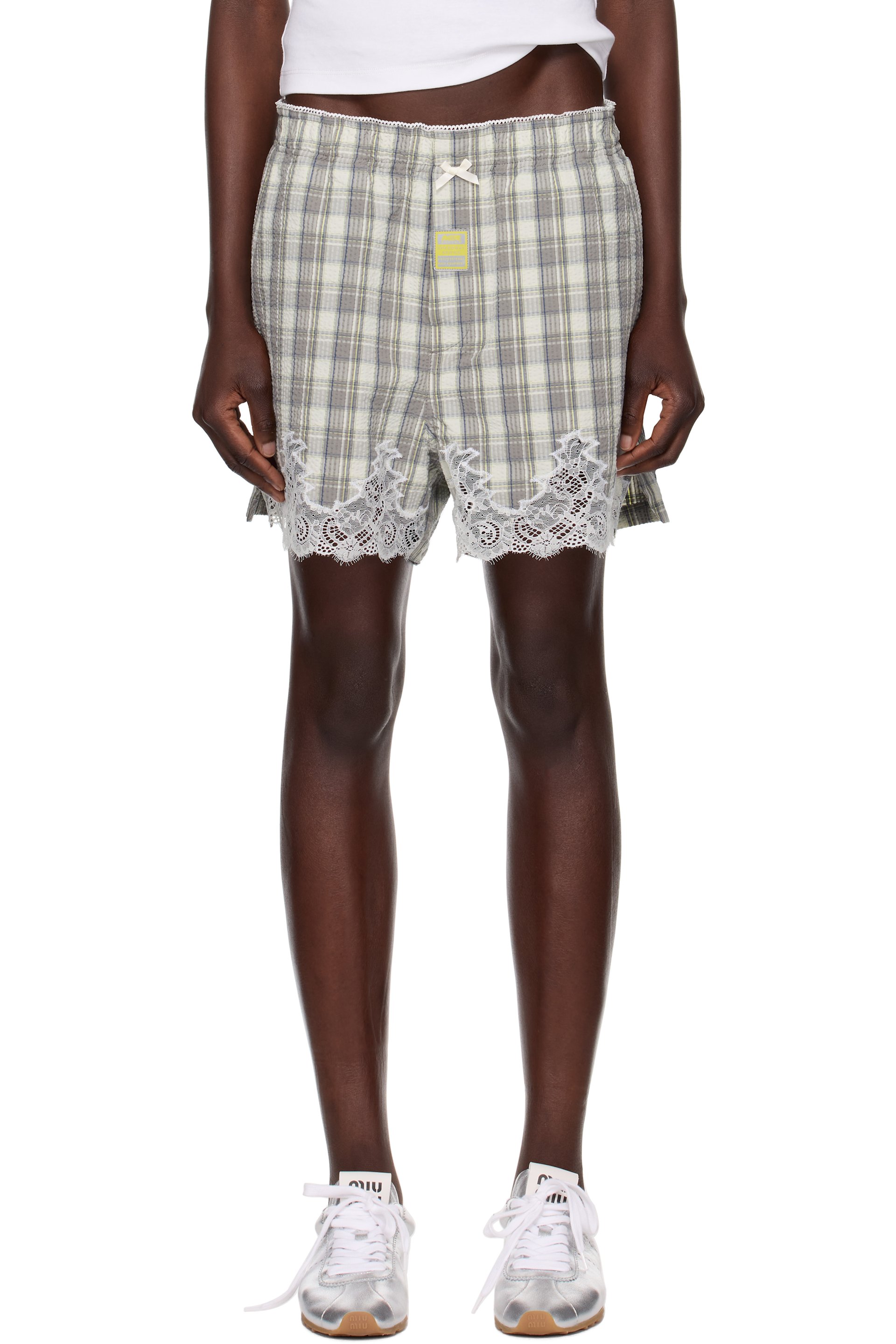 Martine Rose - Culotte-short grise exclusive à SSENSE