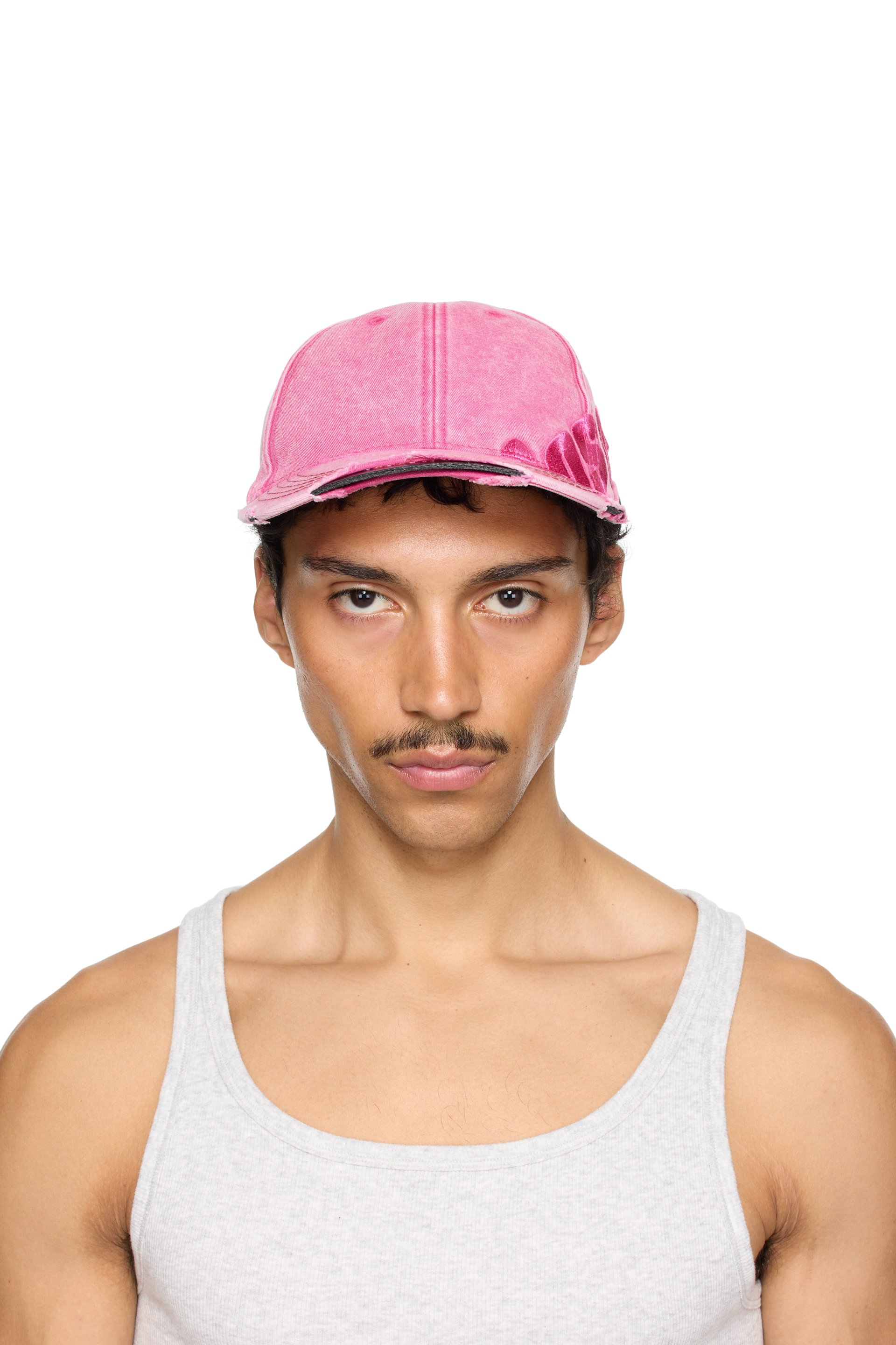 Martine Rose - Casquette rose à bord roulé exclusive à SSENSE