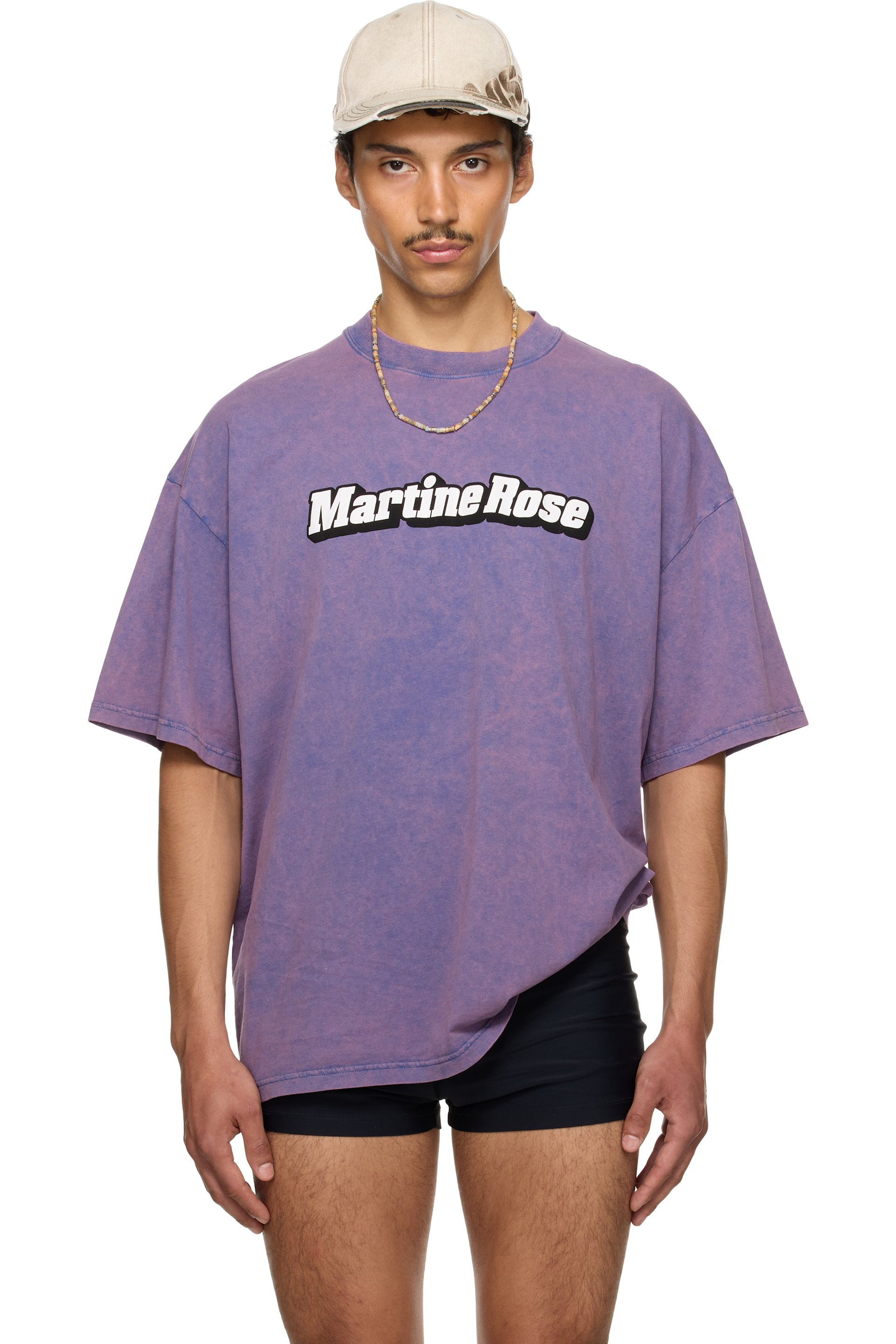 Martine Rose - T-shirt surdimensionné mauve exclusif à SSENSE