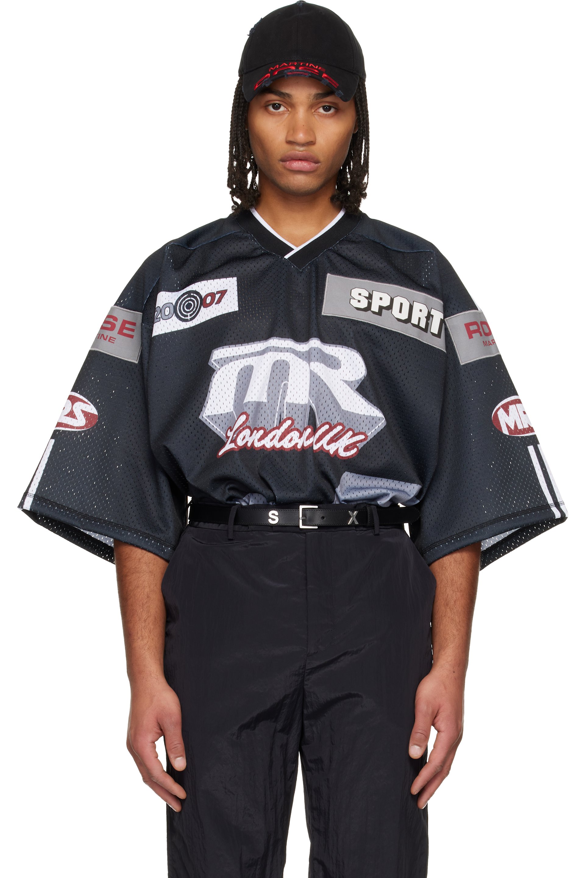 Martine Rose - Gray Oversized Hockey T-shirt
