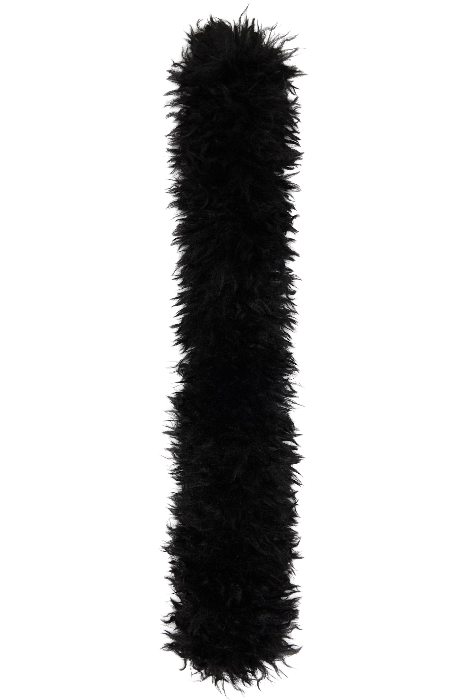 Anna Sui - Écharpe noire en fourrure synthétique