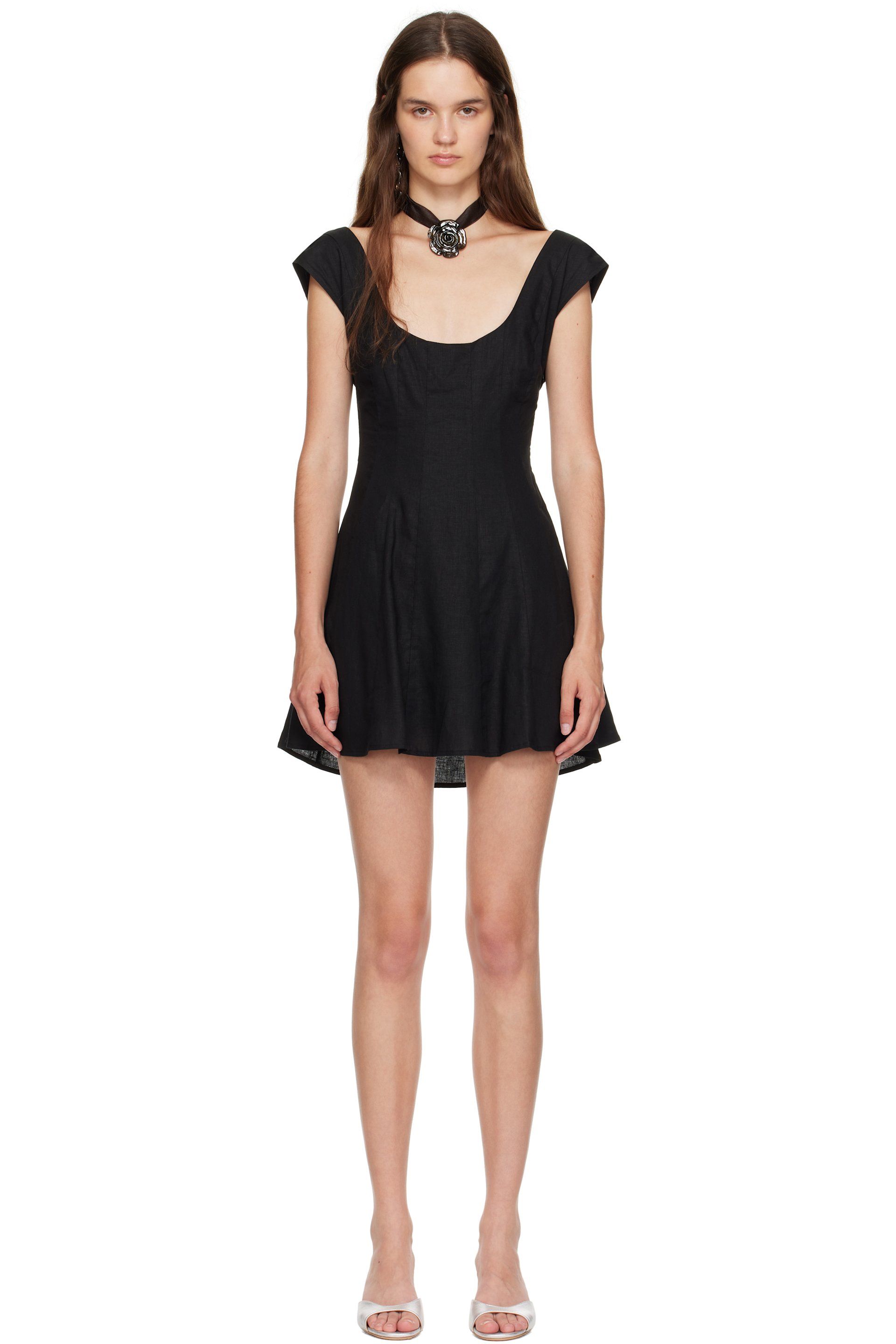 GUIZIO - Robe courte Leila noire