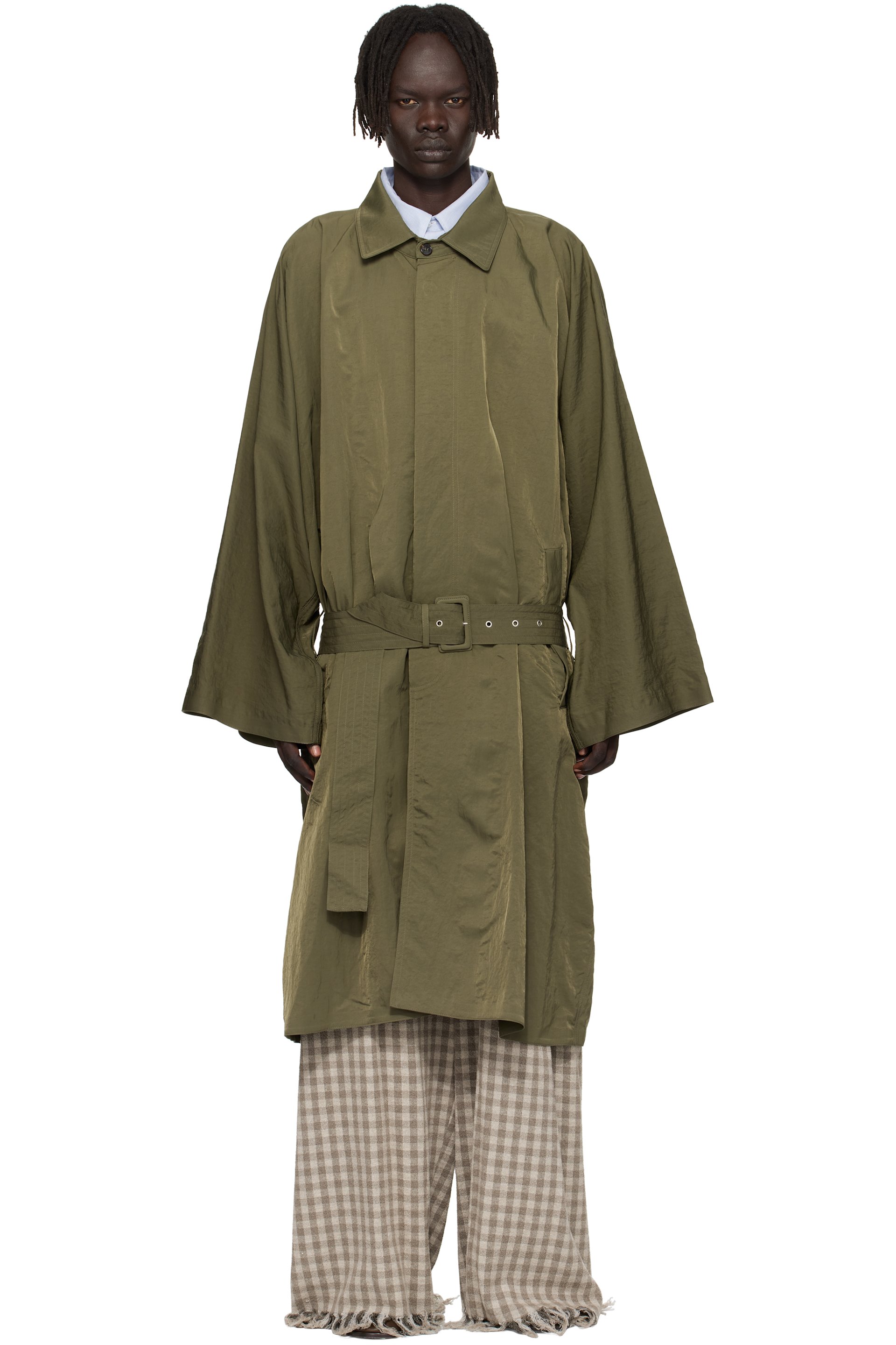 Hed Mayner - Trench froissé vert