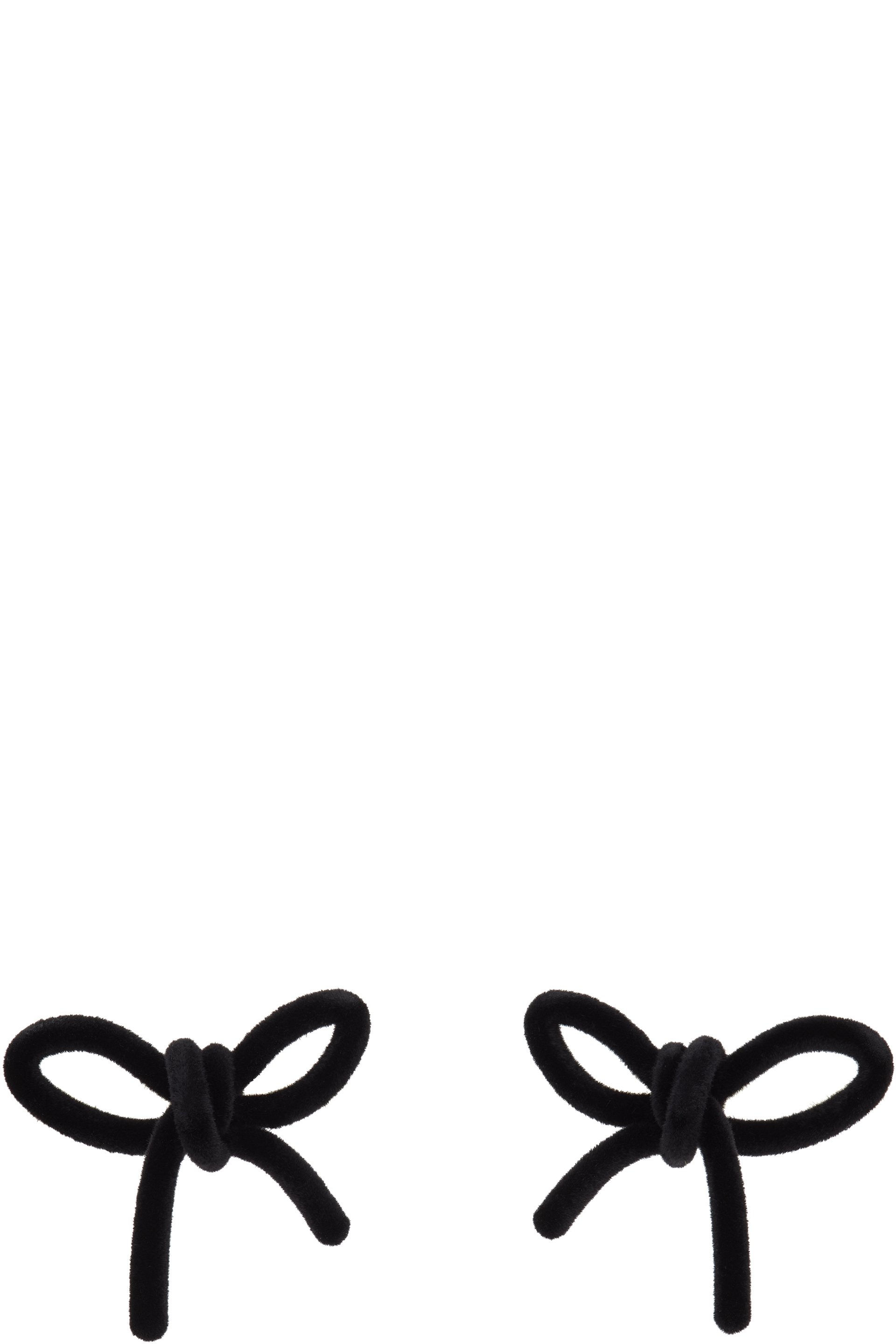 SHUSHU/TONG - Boucles d'oreilles graphiques en velours édition YVMIN exclusives à SSENSE