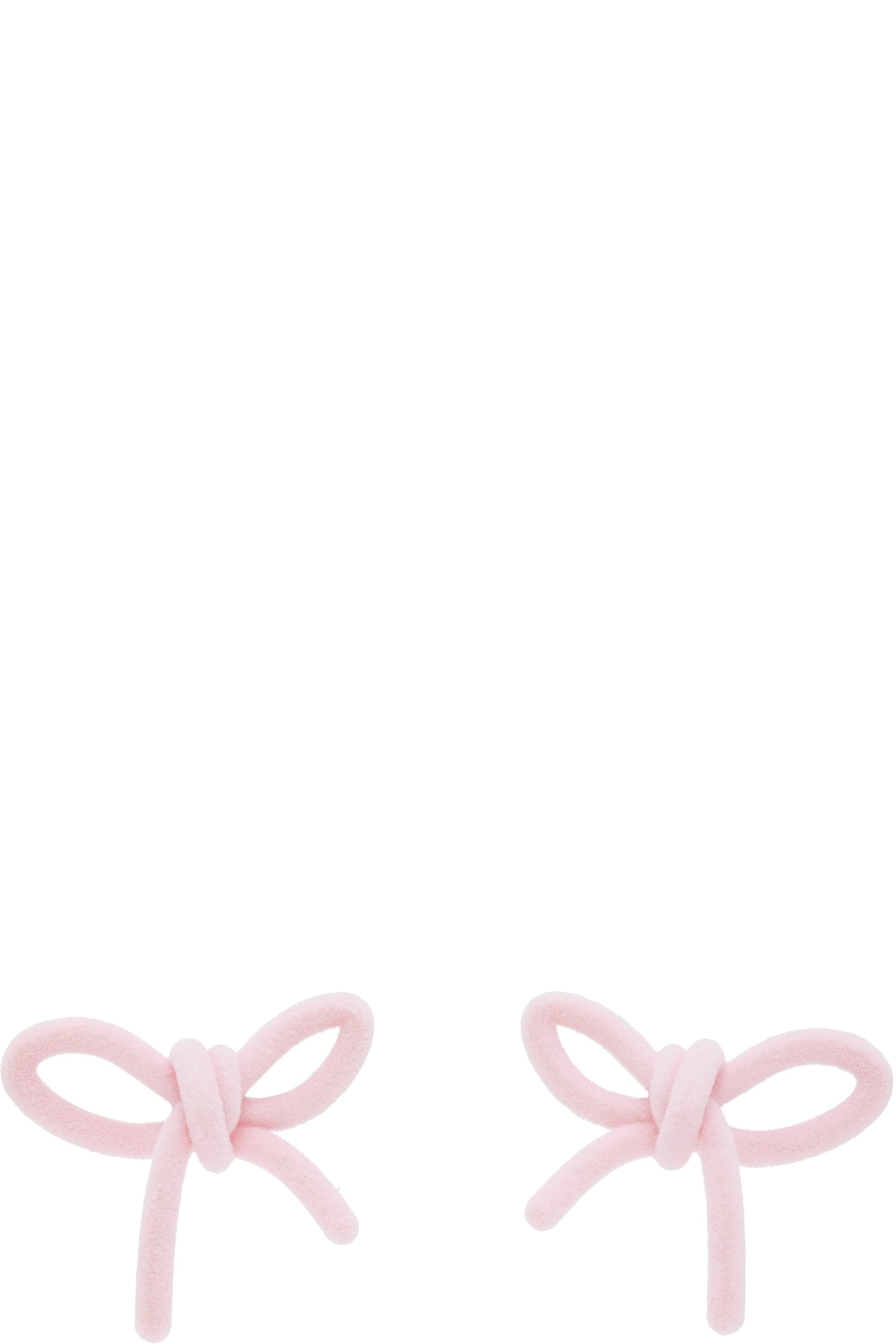 SHUSHU/TONG - Boucles d'oreilles graphiques en velours édition YVMIN exclusives à SSENSE