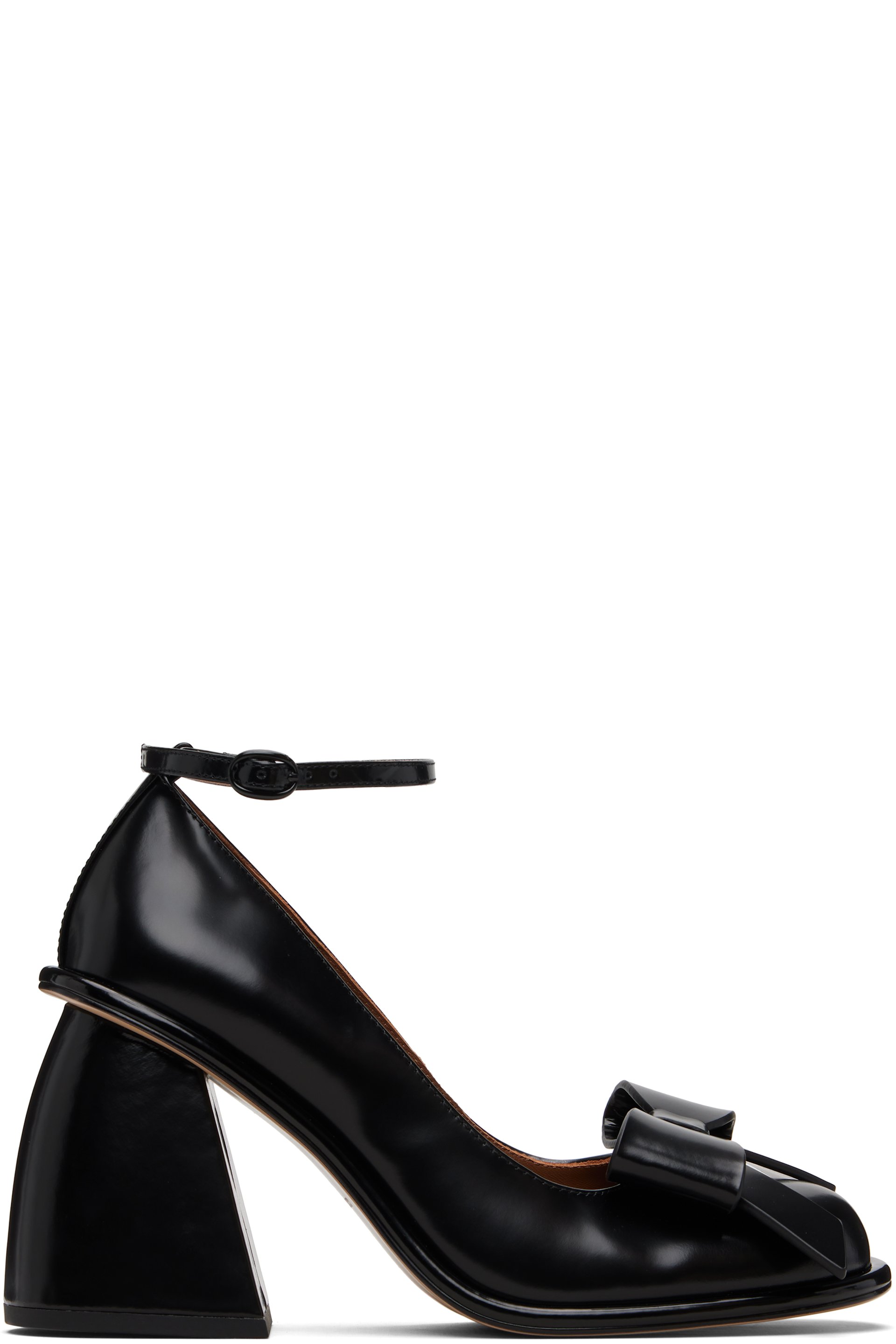 SHUSHU/TONG - Chaussures à talon noires à boucle