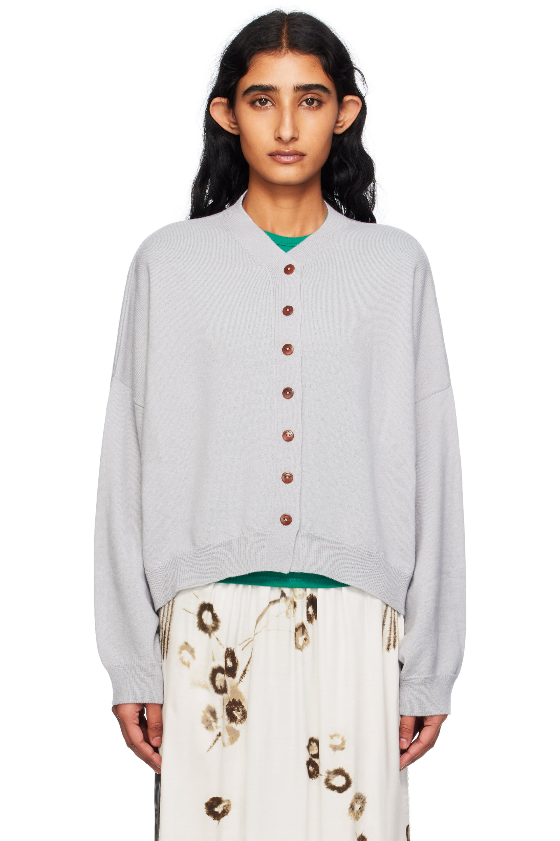 Cordera - Gray Merino Wool Cardigan