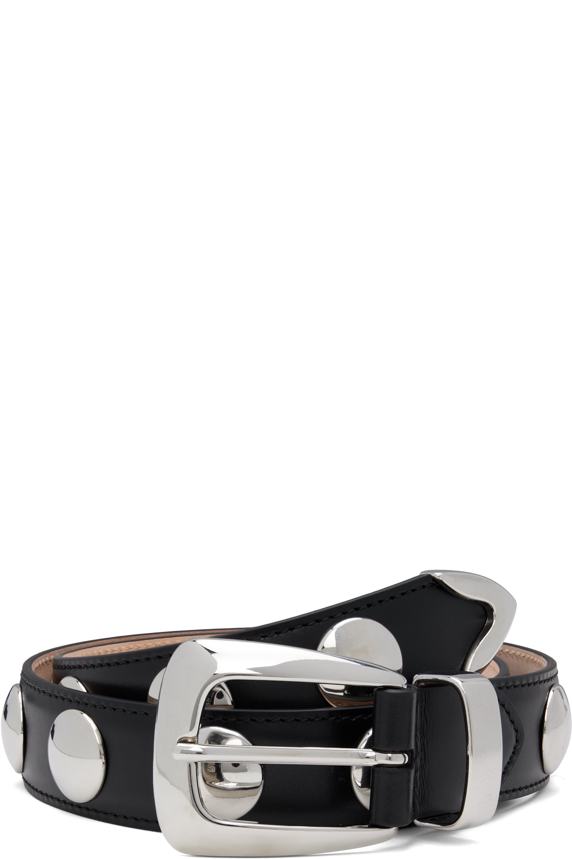 KHAITE - Ceinture Benny noire à clous