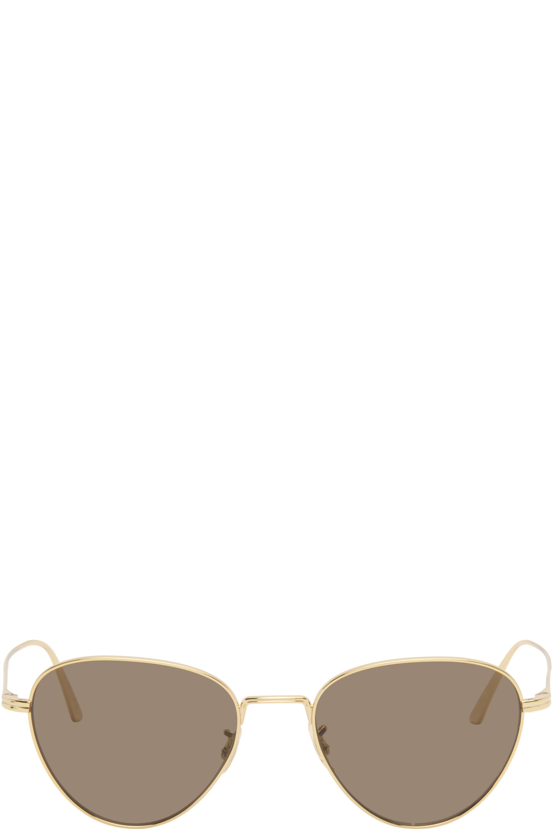KHAITE - Lunettes de soleil 1991C dorées édition Oliver Peoples