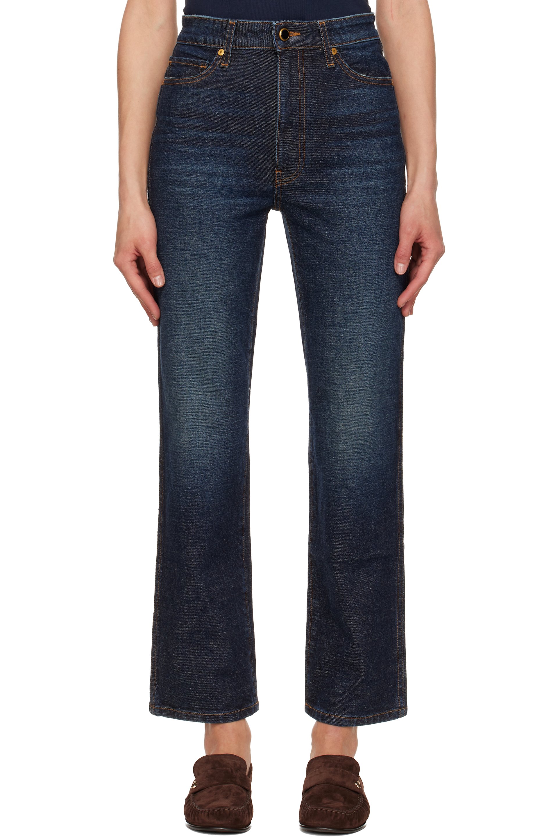 KHAITE - Jean extensible Abigail bleu