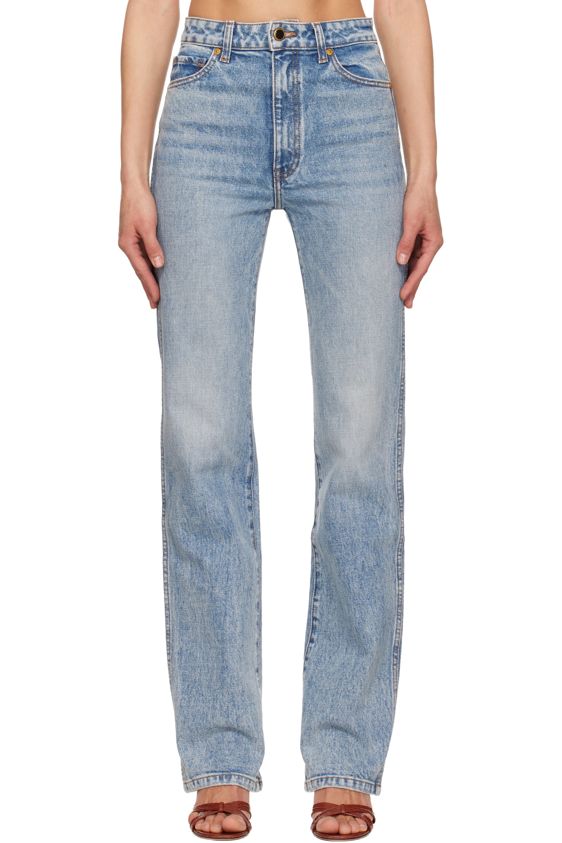 KHAITE - Blue Danielle Stretch Jeans