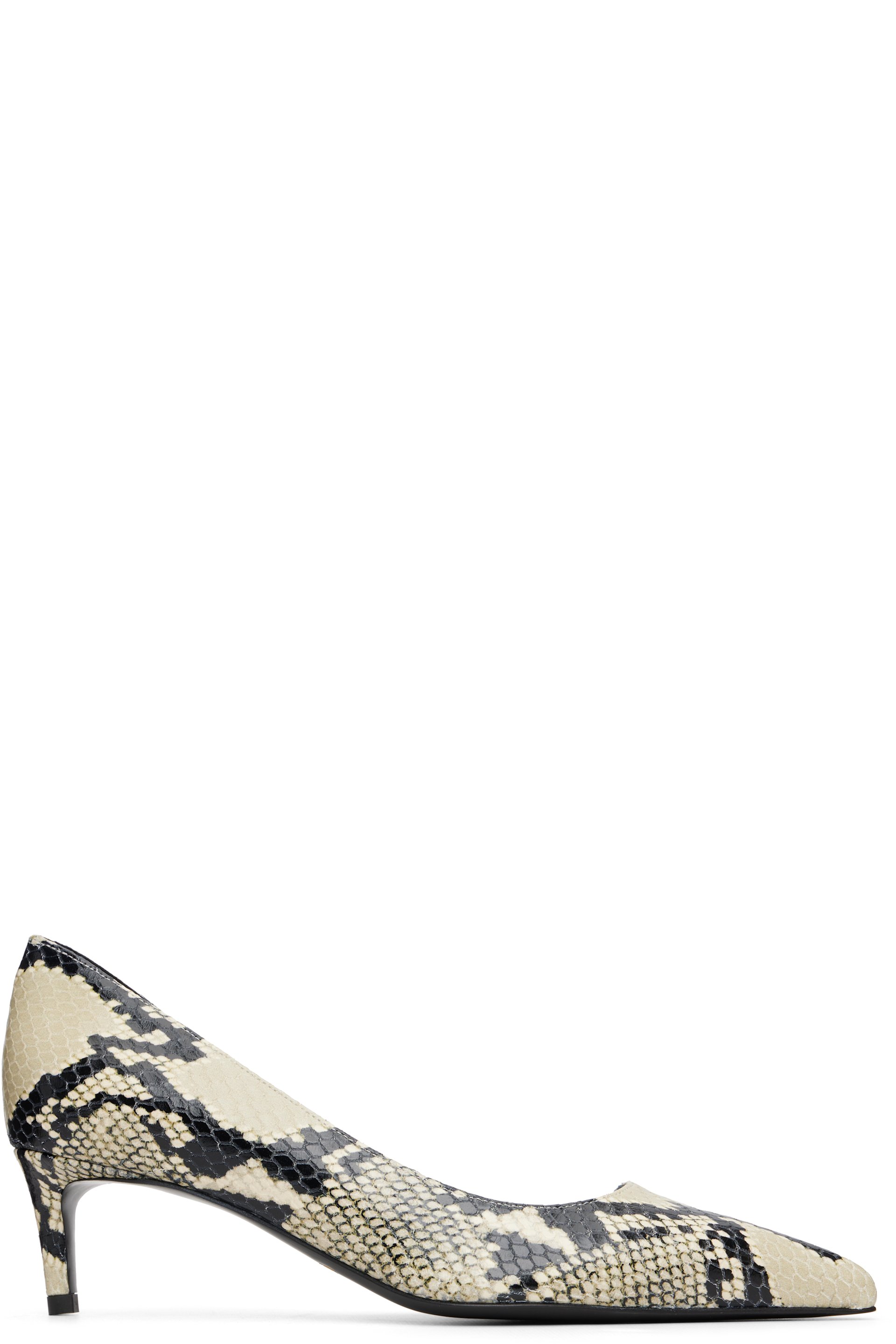 KHAITE - Chaussures à talon d'Orsay Jet beige et noir