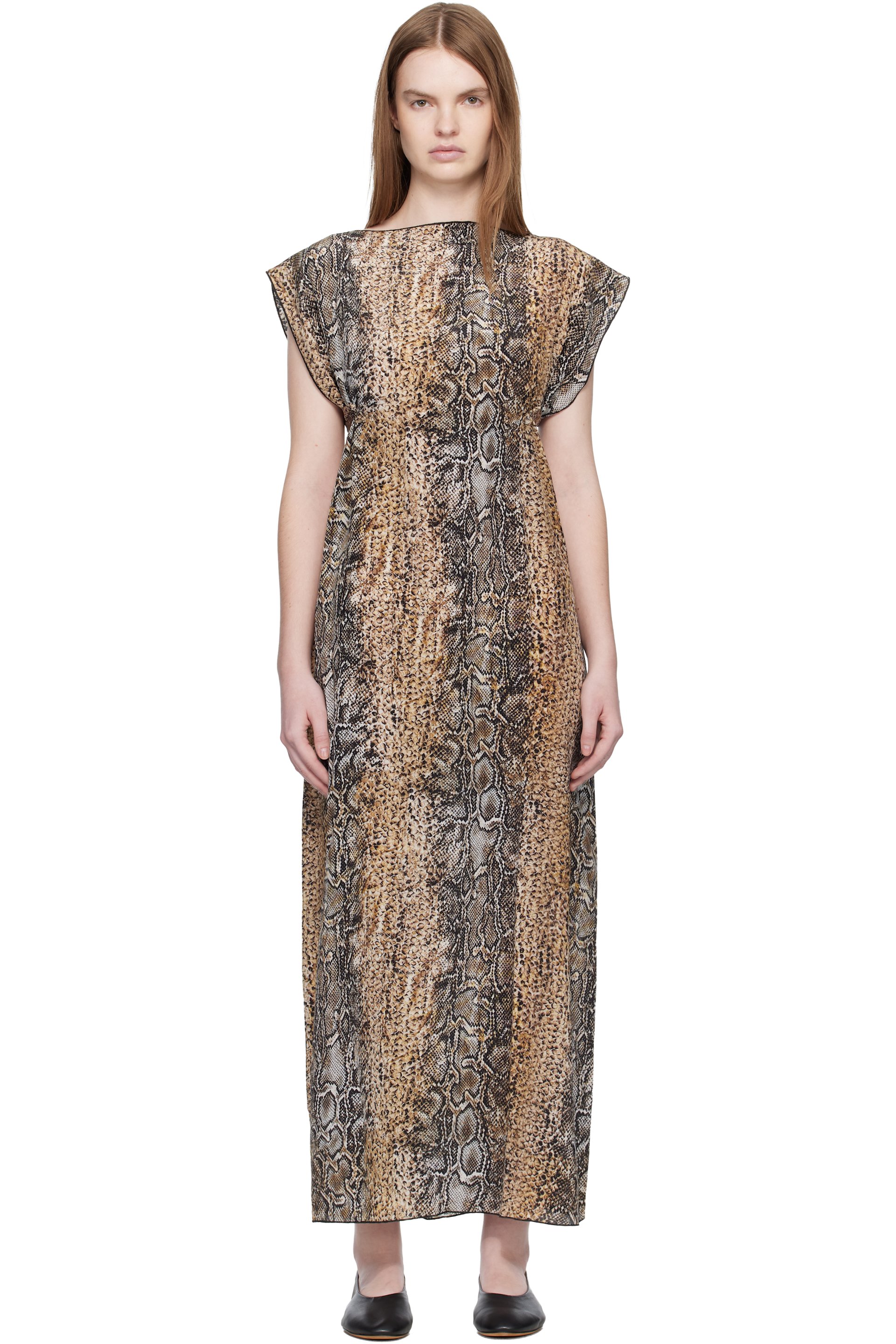Baserange - Robe longue Rema beige