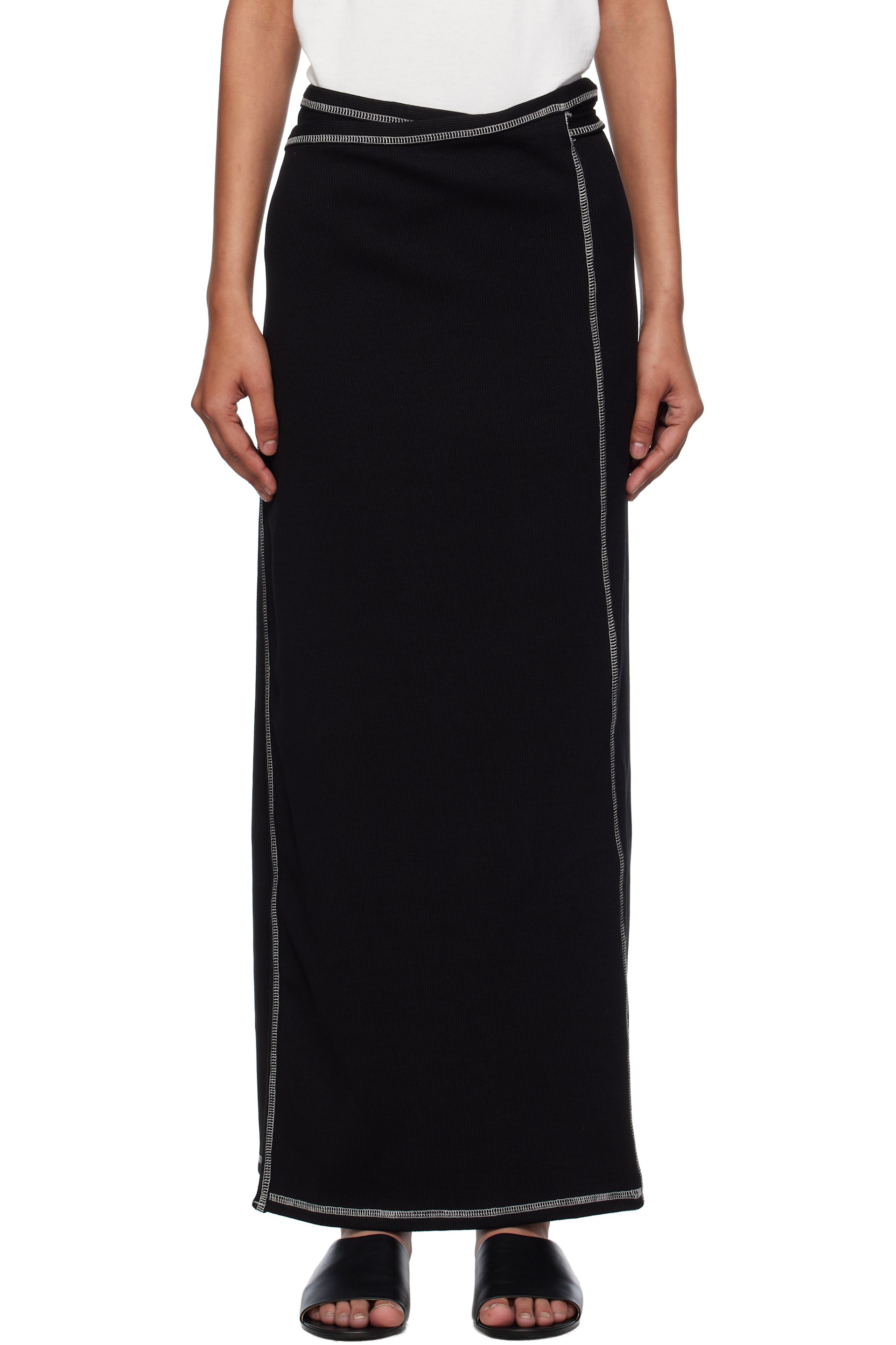 Baserange - Black Brig Maxi Skirt