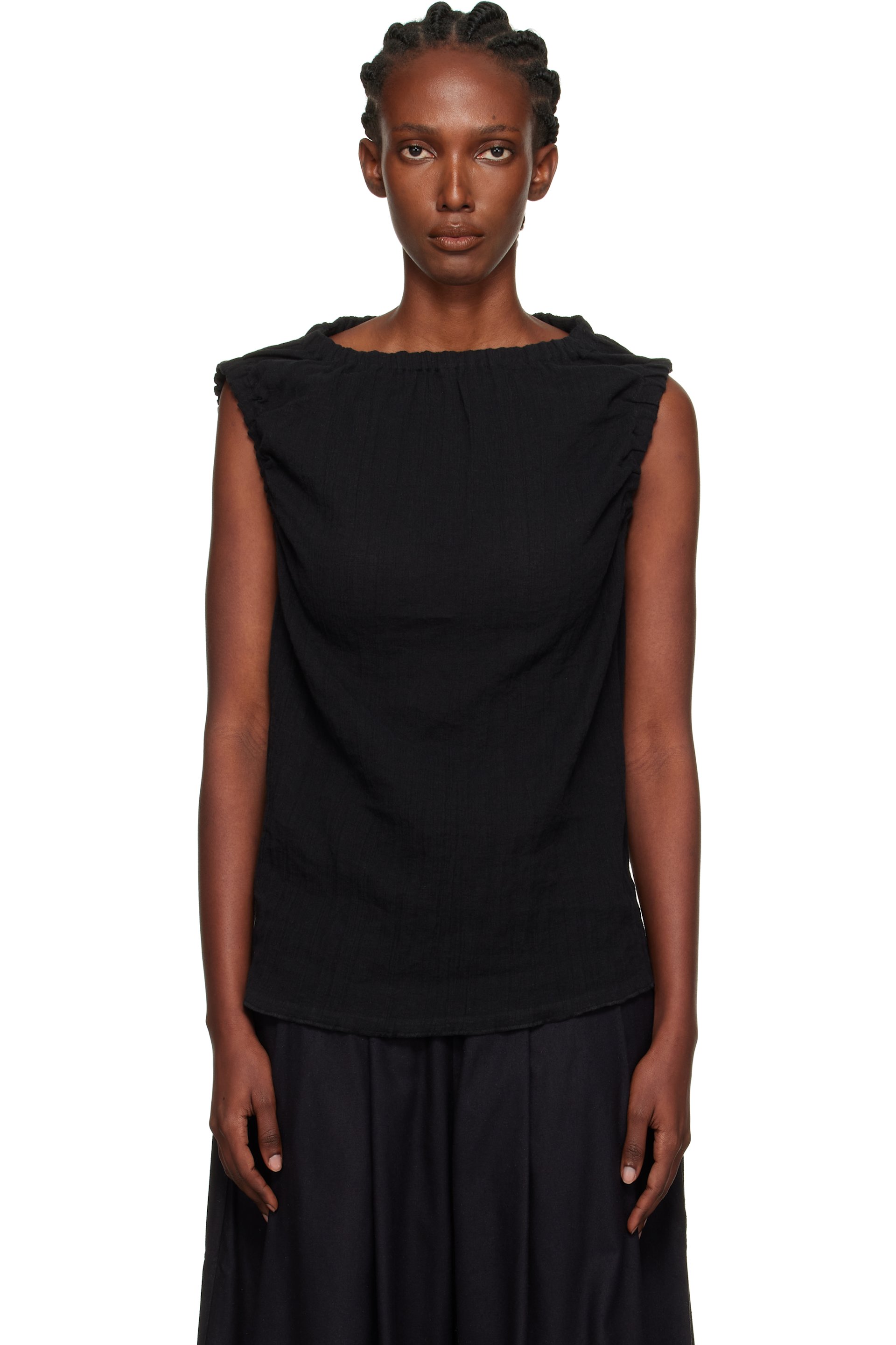 Baserange: Black Mia Top | SSENSE