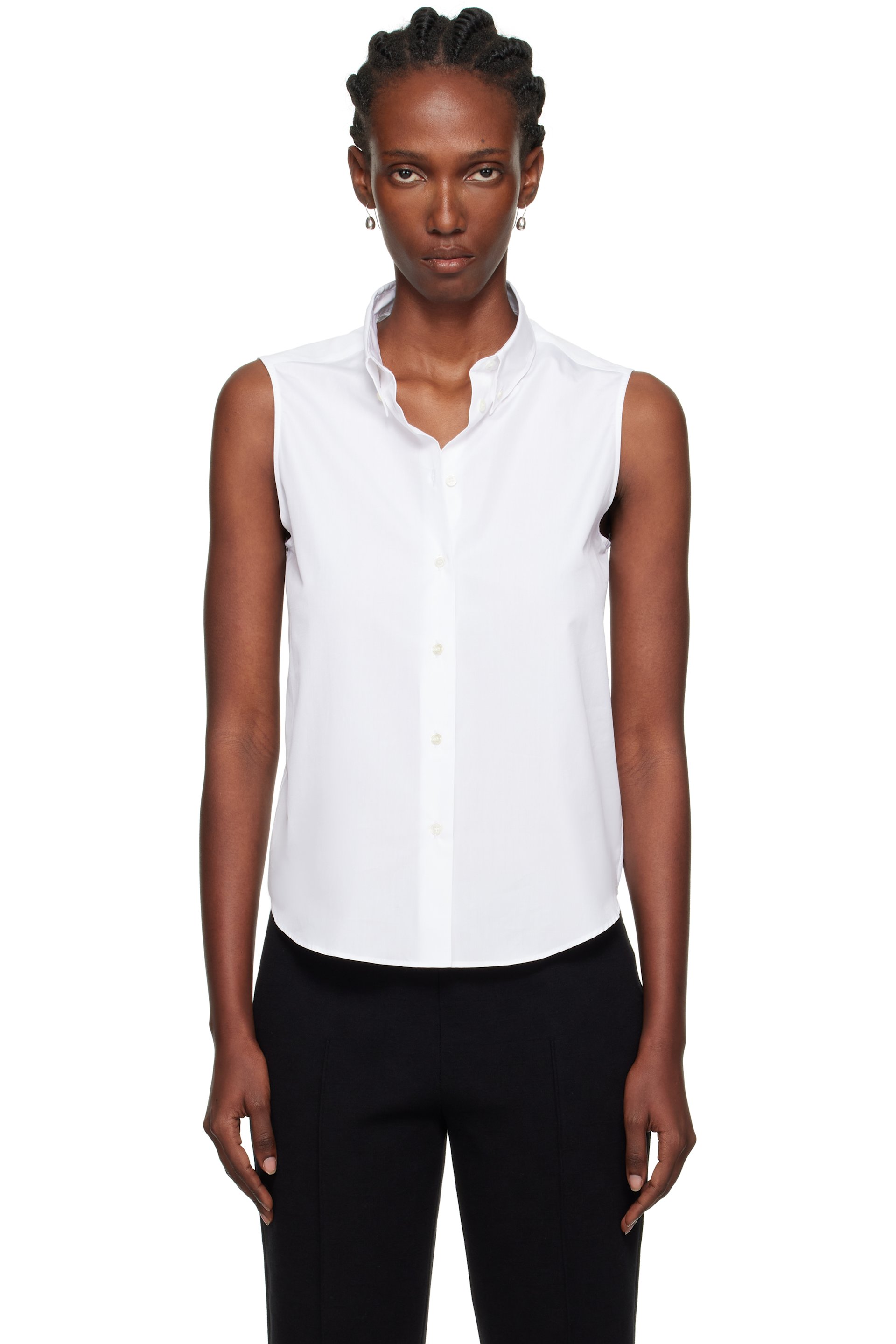 FLORE FLORE - Chemise sans manches Casta blanche