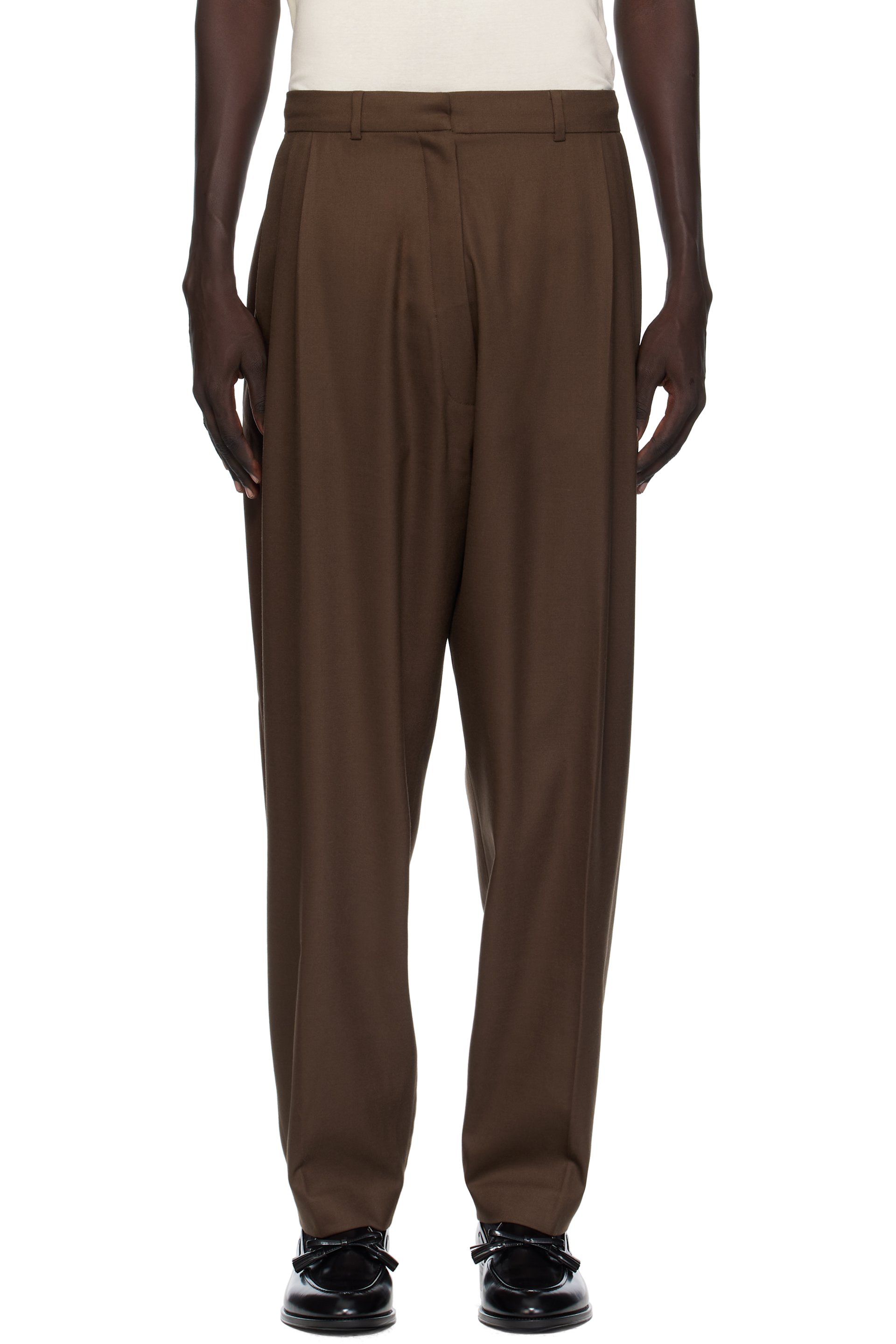 Ashley Williams - Brown Peg Trousers
