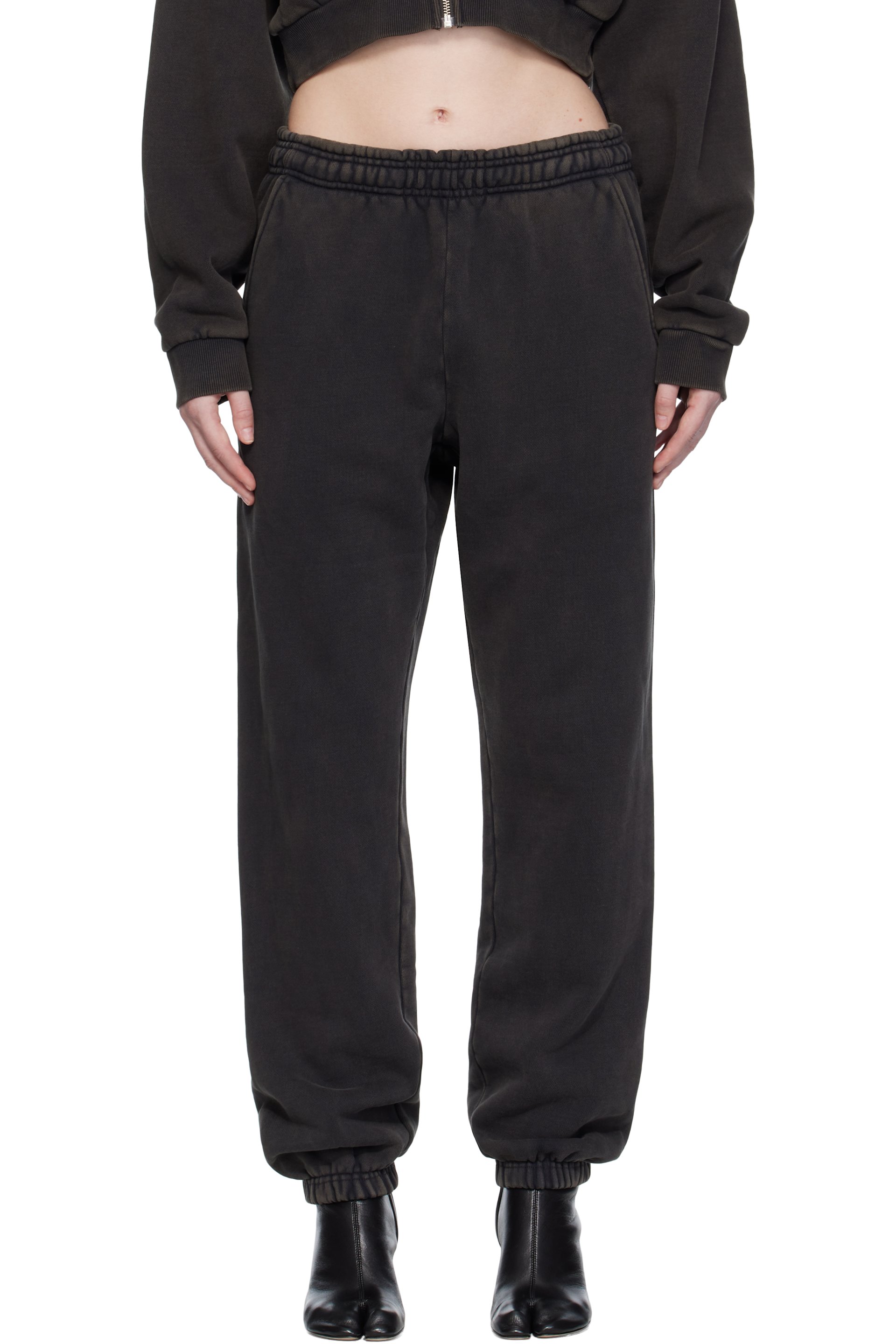 Entire Studios - Pantalon de survêtement noir en molleton épais