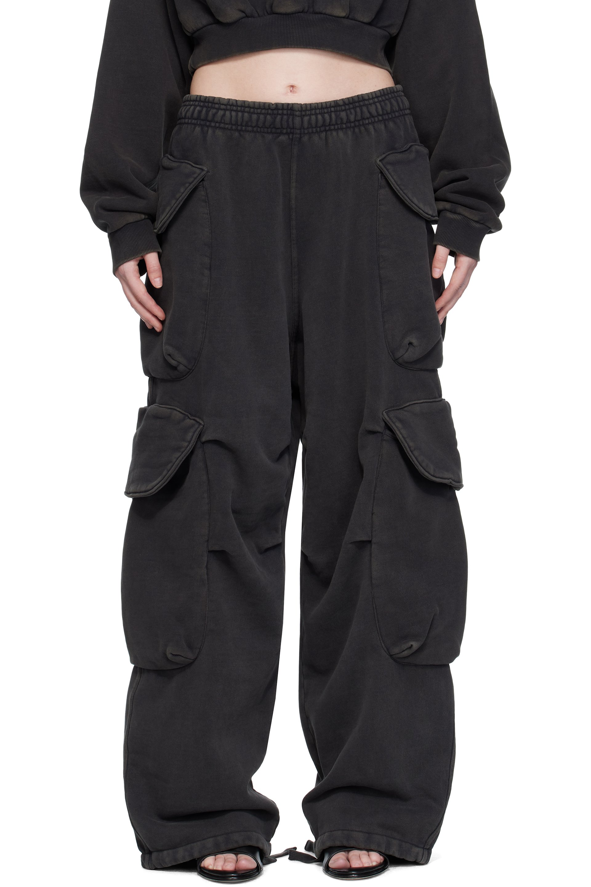 Entire Studios - Pantalon cargo épais Gocar noir
