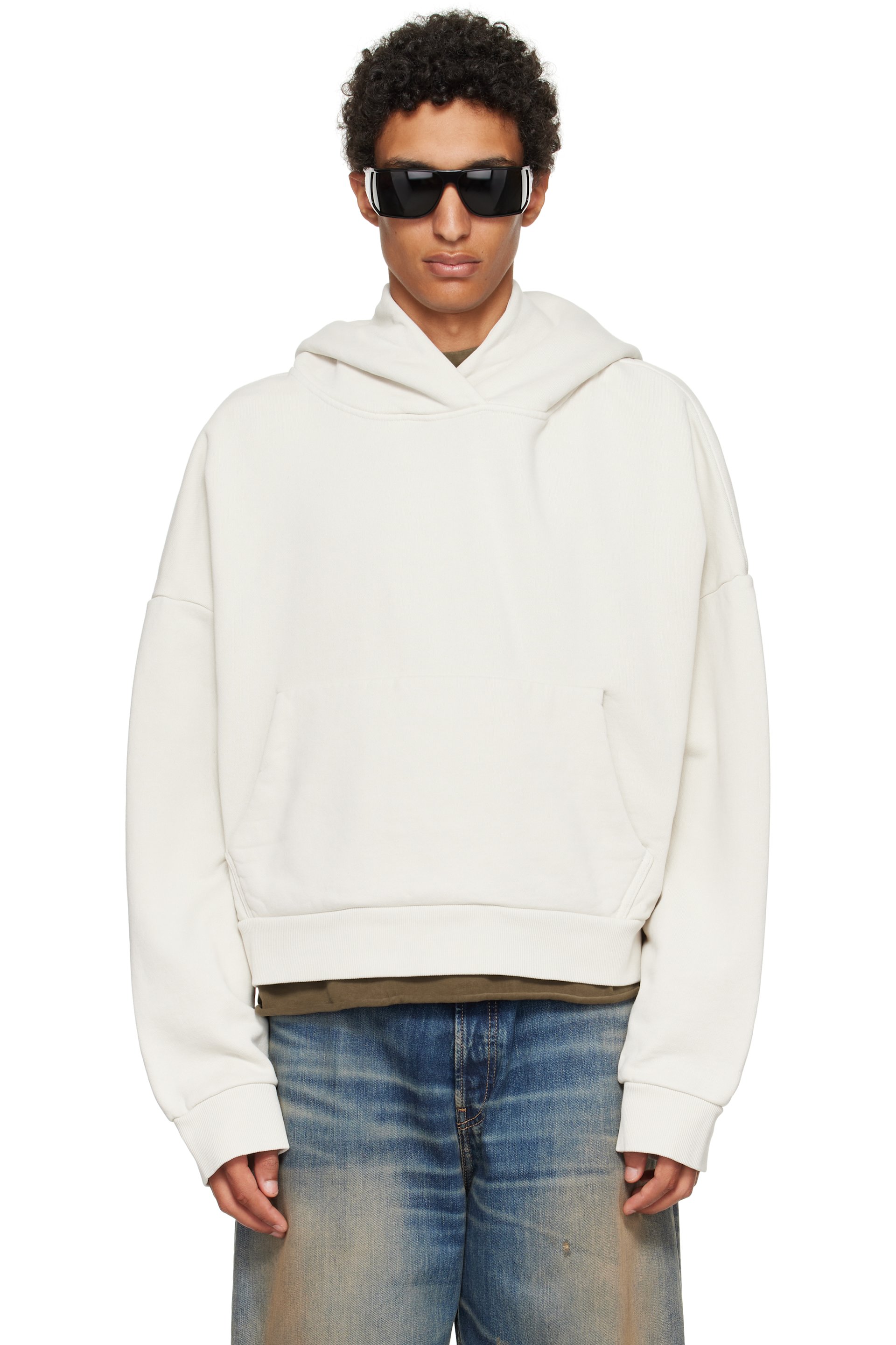 Entire Studios - Pull à capuche épais blanc cassé