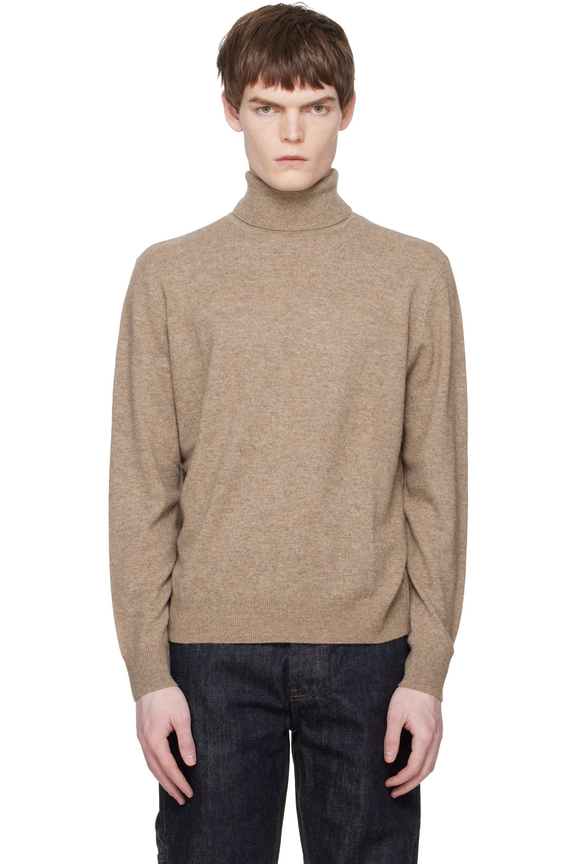 Entire Studios - Col roulé beige en tricot