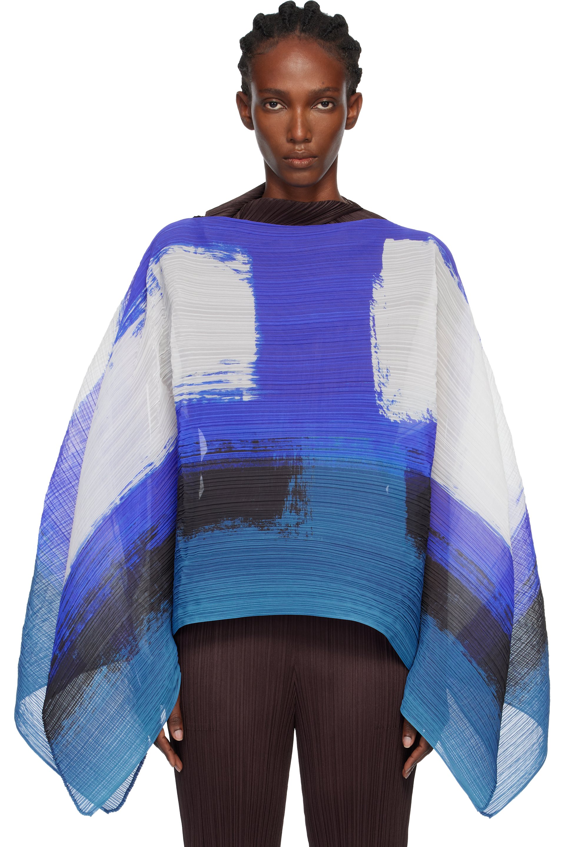 PLEATS PLEASE ISSEY MIYAKE - Écharpe Jump Madame-T bleu