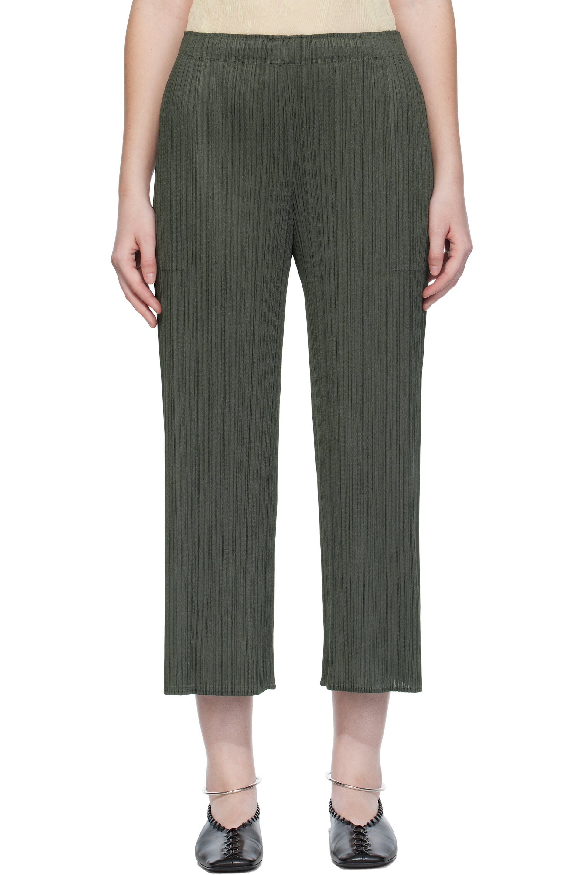 PLEATS PLEASE ISSEY MIYAKE - Pantalon Monthly Colors June gris