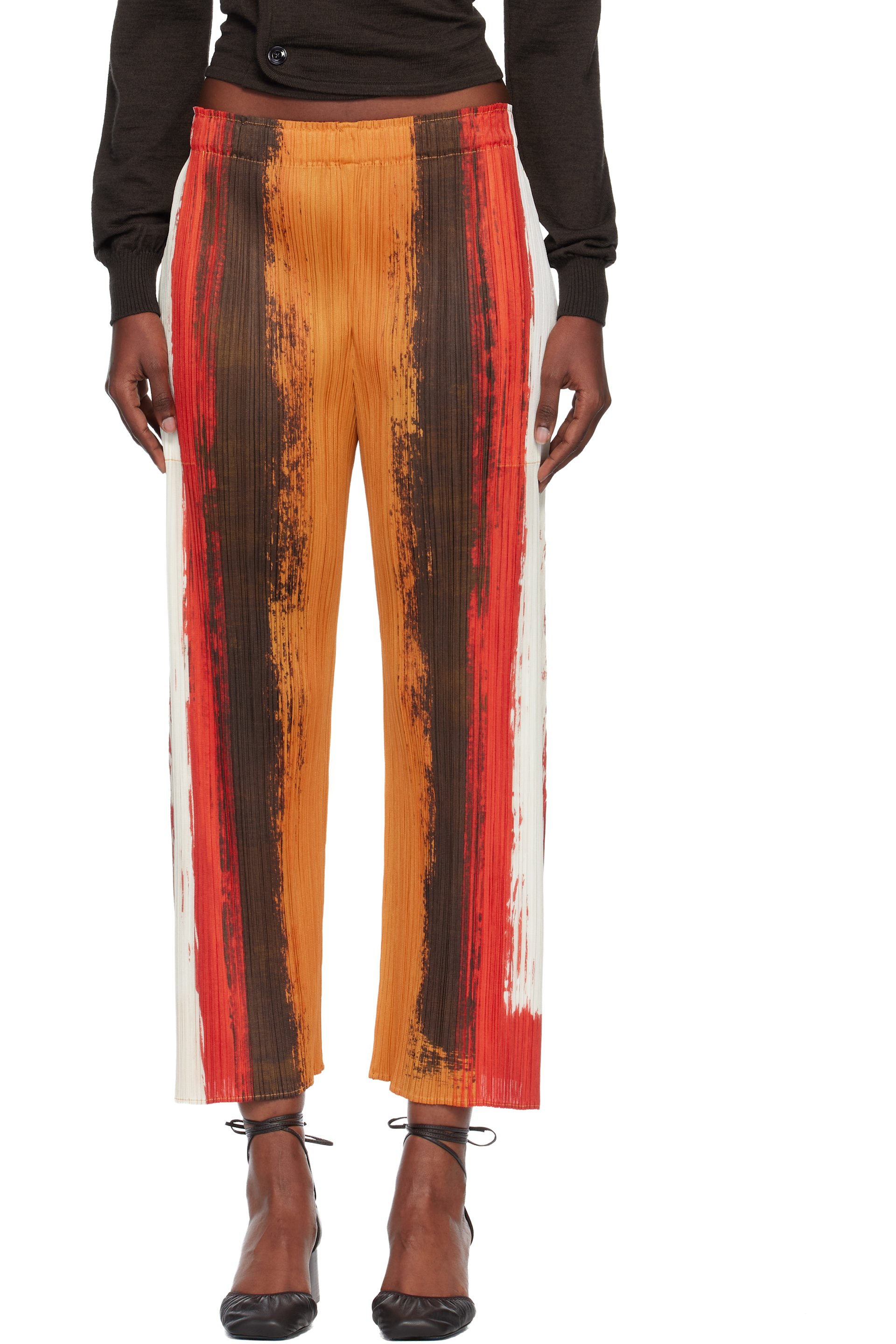 PLEATS PLEASE ISSEY MIYAKE: Multicolor Jump Trousers | SSENSE PLEATS PLEASE ISSEY MIYAKE: Multicolor Jump Trousers | SSENSE