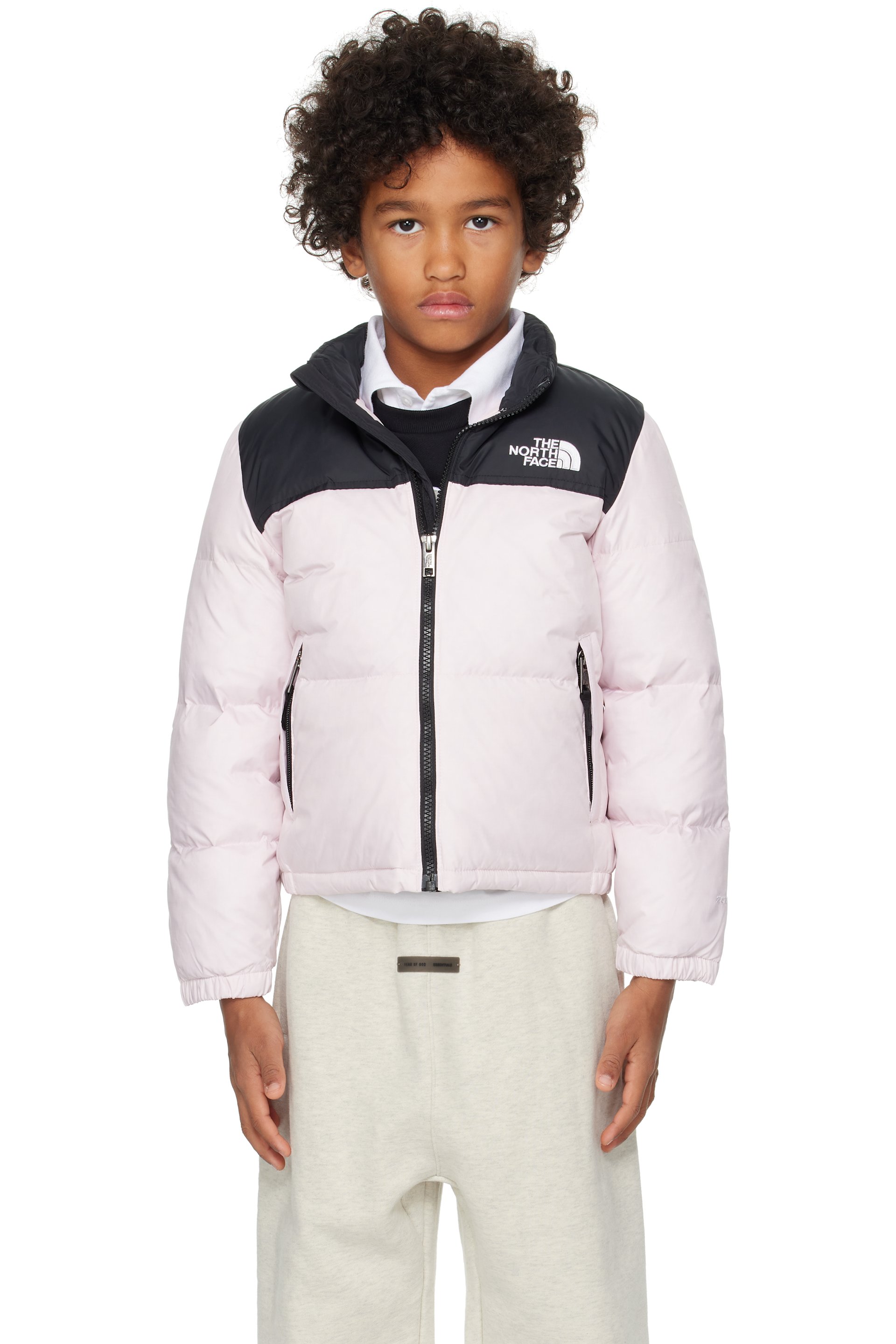 The North Face Kids - Enfant | Blouson rétro 1996 Nuptse rose rembourré en duvet