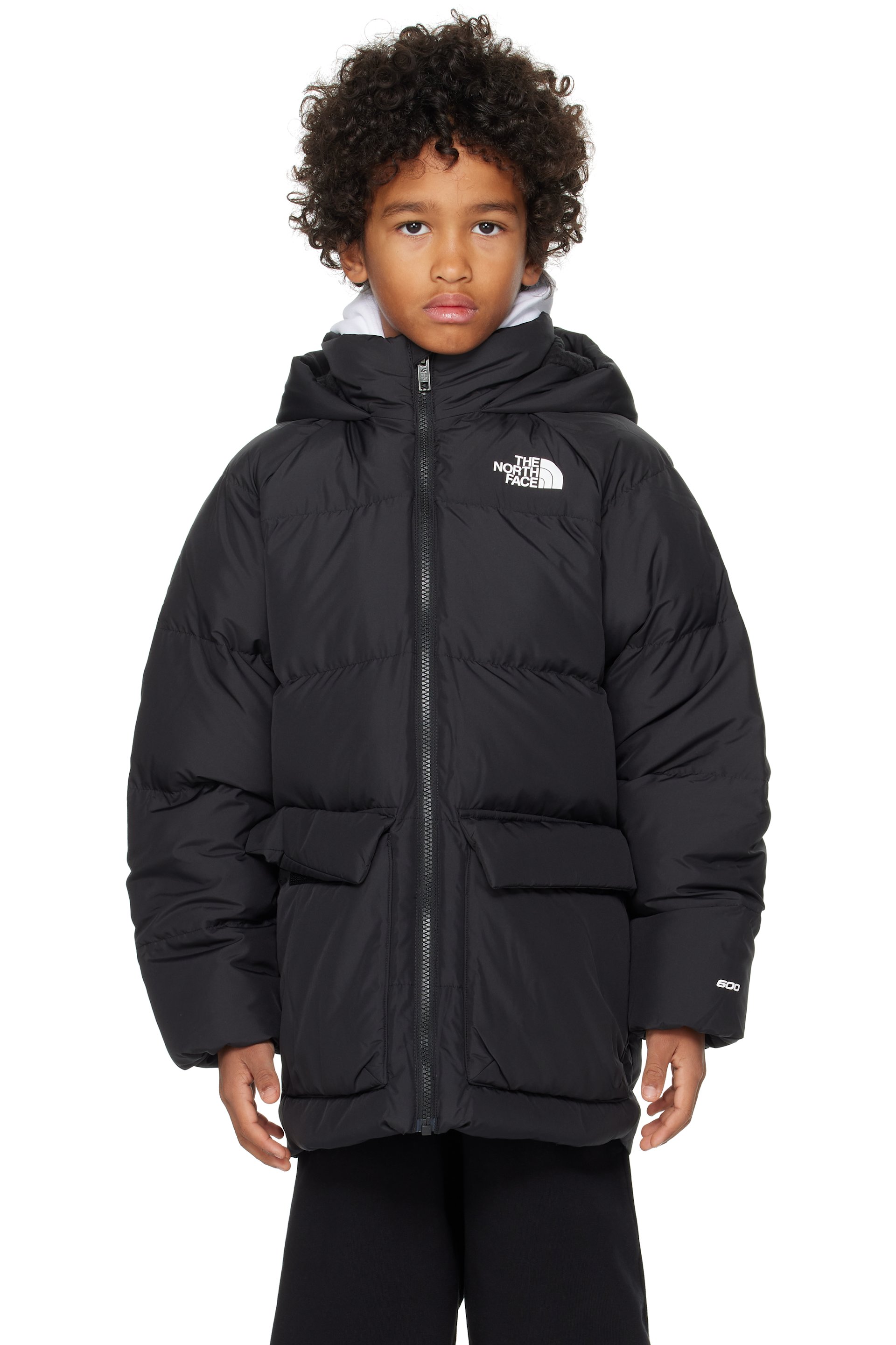 The North Face Kids - Big Kids Black North Fleece-Lined Short Down Parka