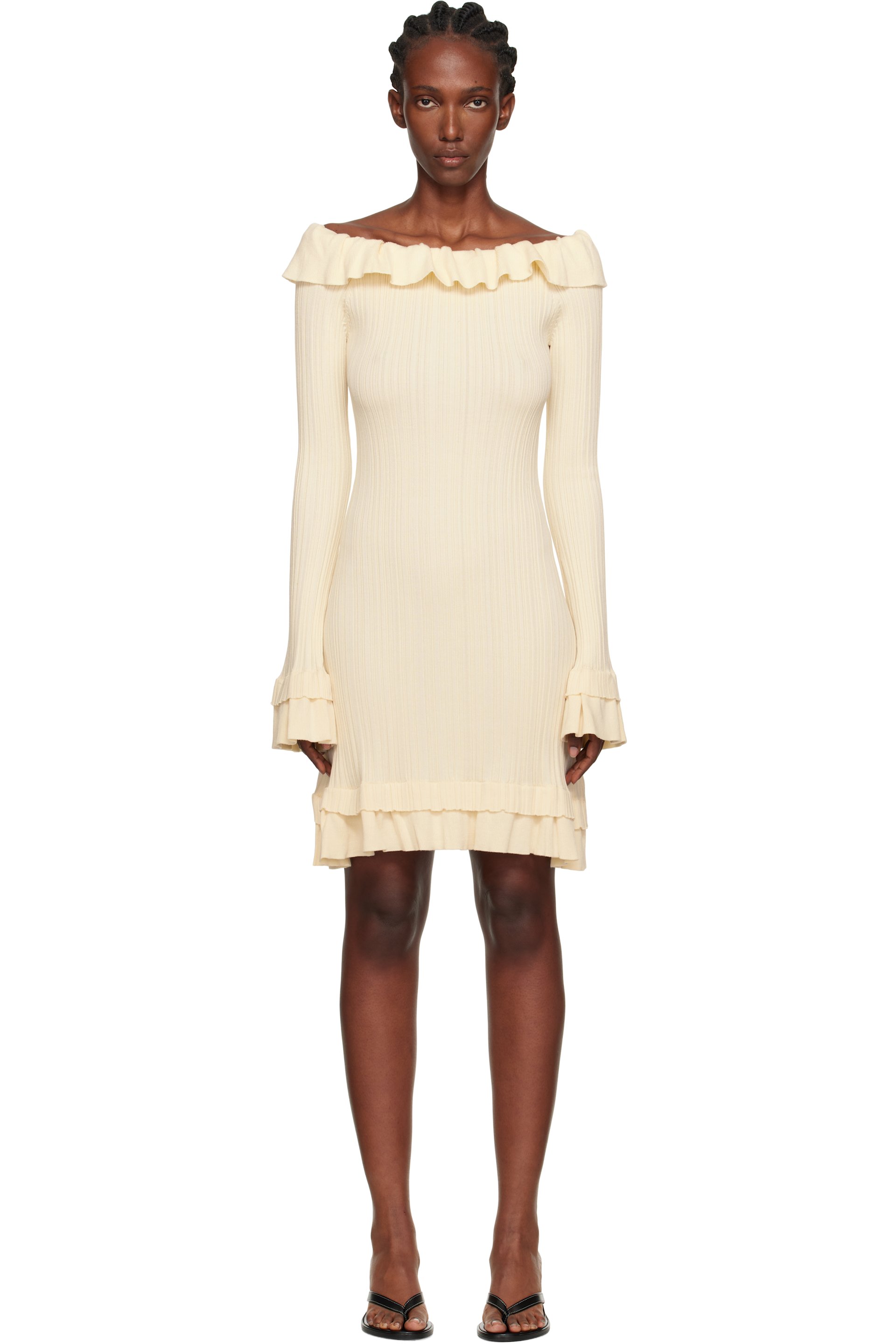 Holzweiler - Beige Ripple Minidress