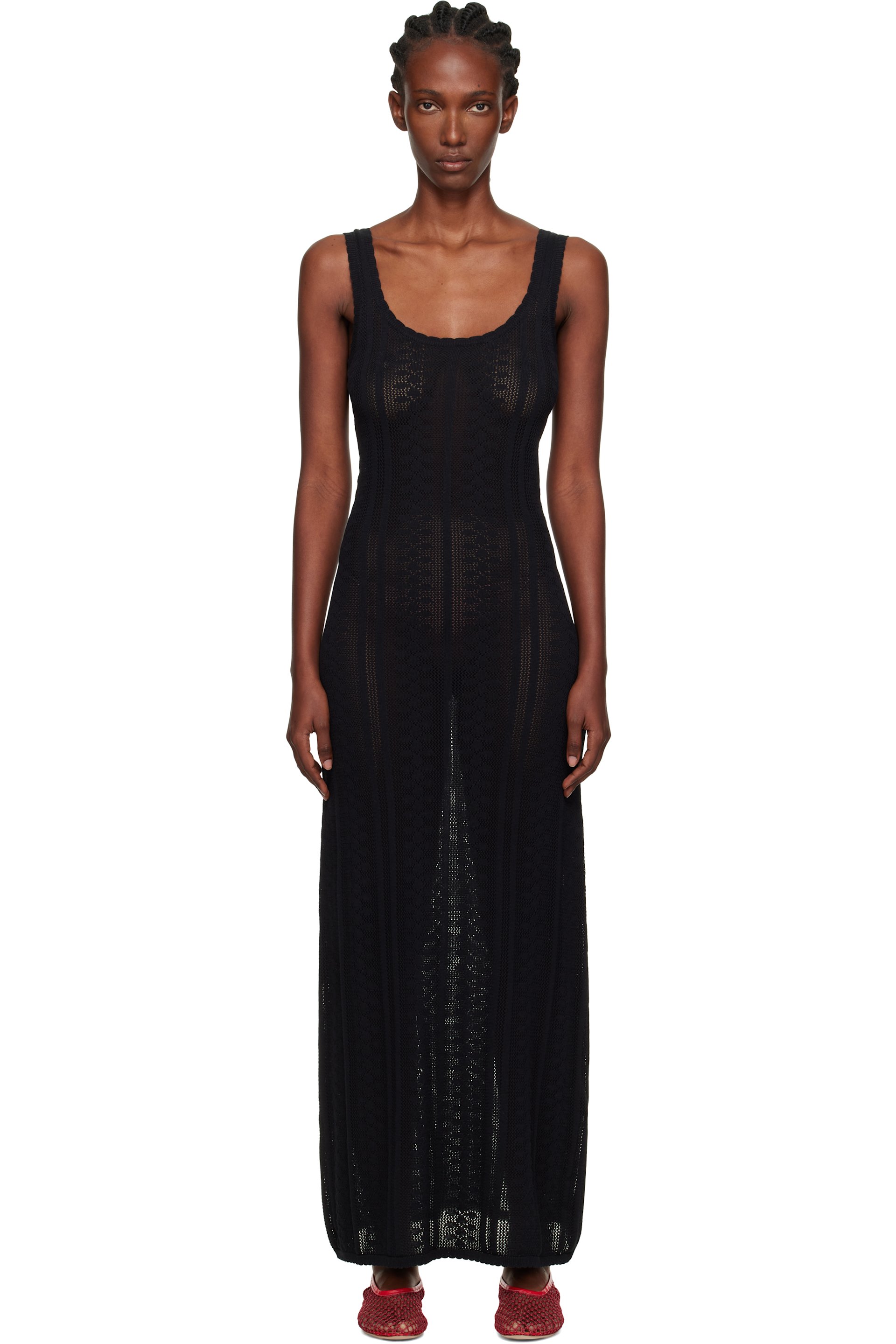 Holzweiler - Black Tine Crochet Maxi Dress