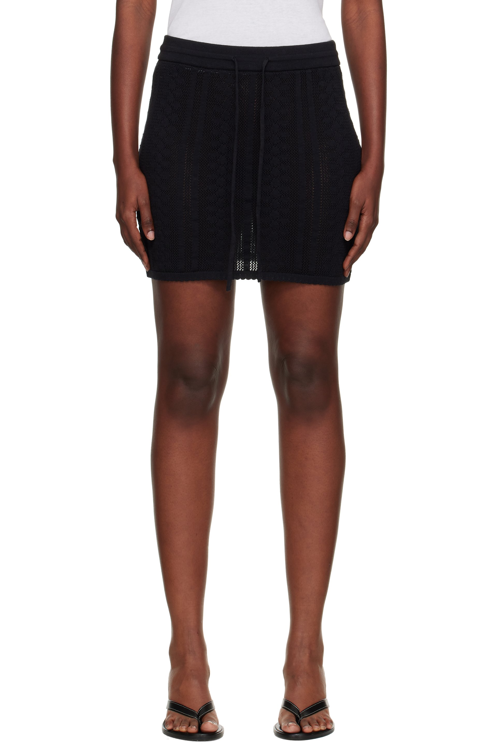 Holzweiler - Black Tine Crochet Miniskirt
