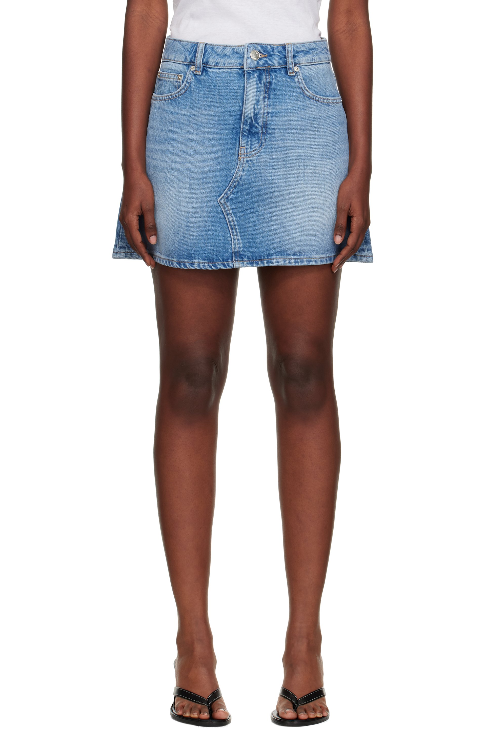 Holzweiler - Blue A-Line Denim Miniskirt