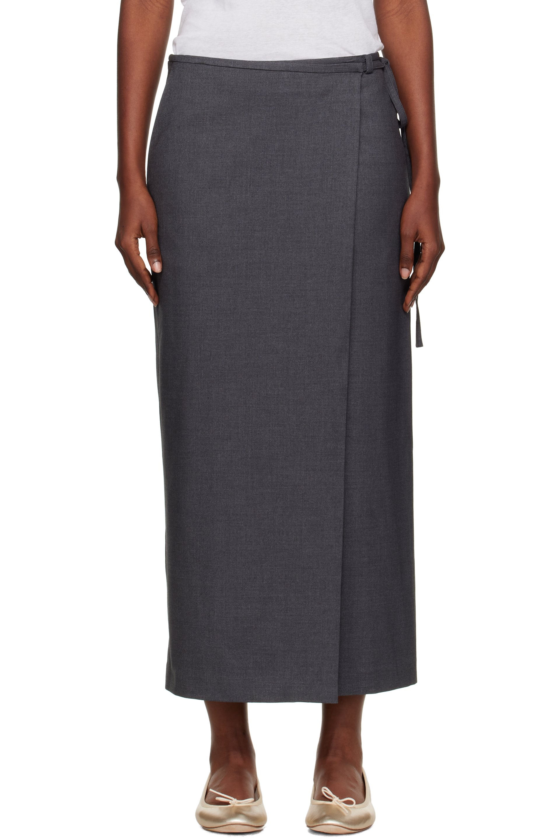 Dunst - Gray Wrap Maxi Skirt