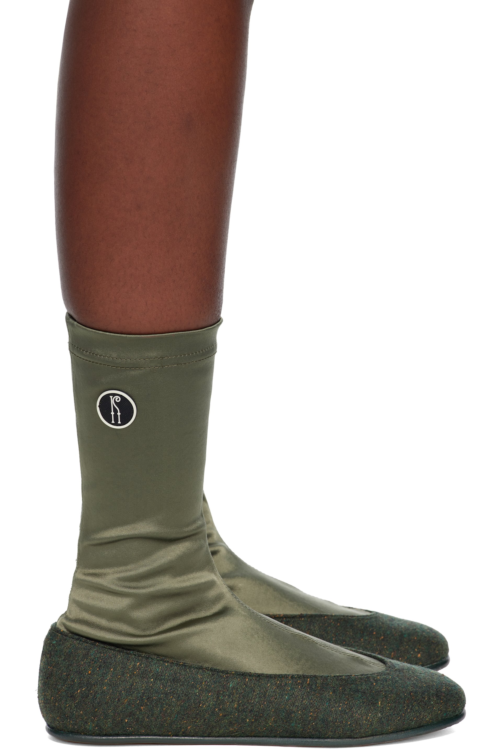Kiko Kostadinov - Bottines de style ballerine Proxima kaki