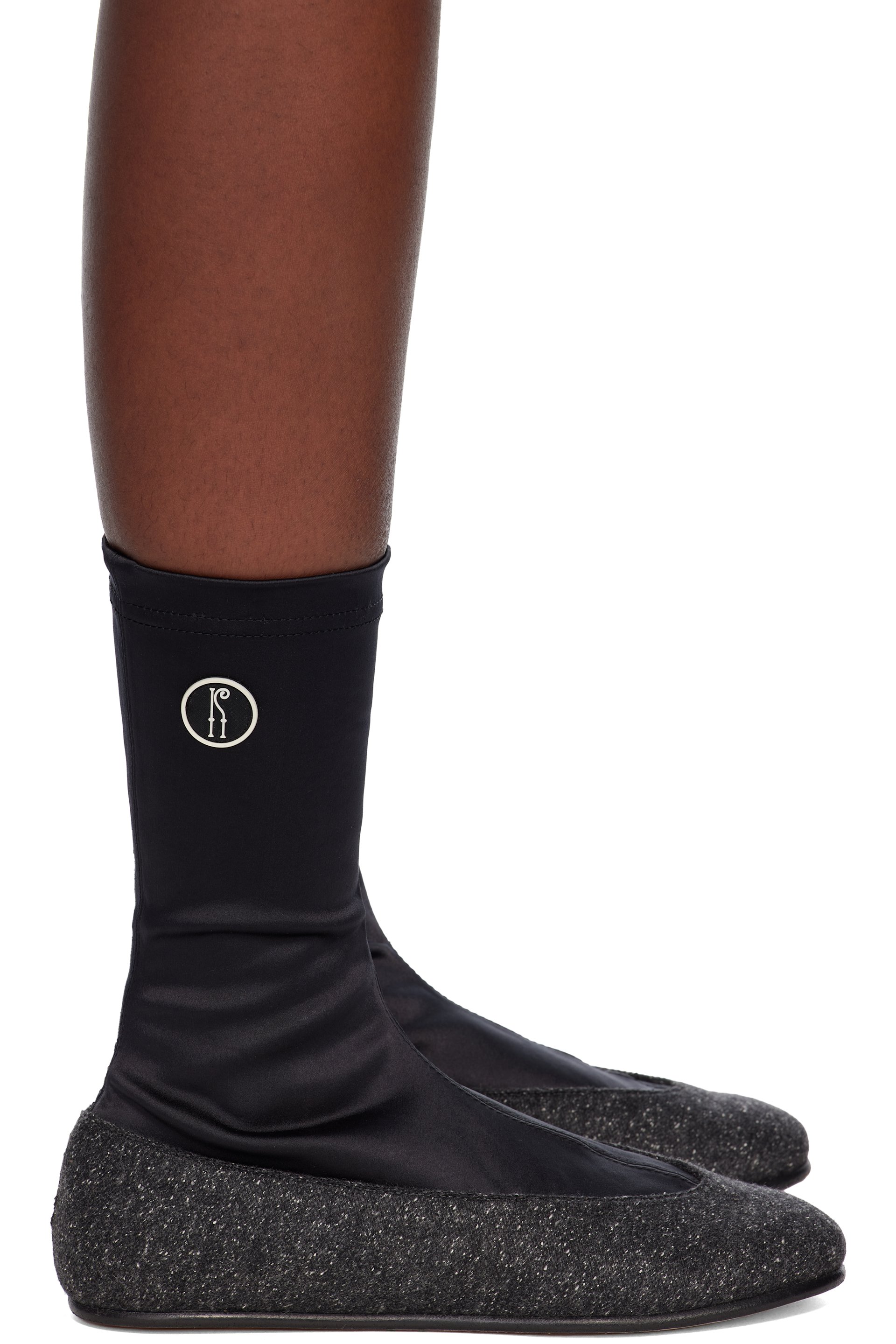Kiko Kostadinov - Bottines de style ballerine Proxima noir et gris
