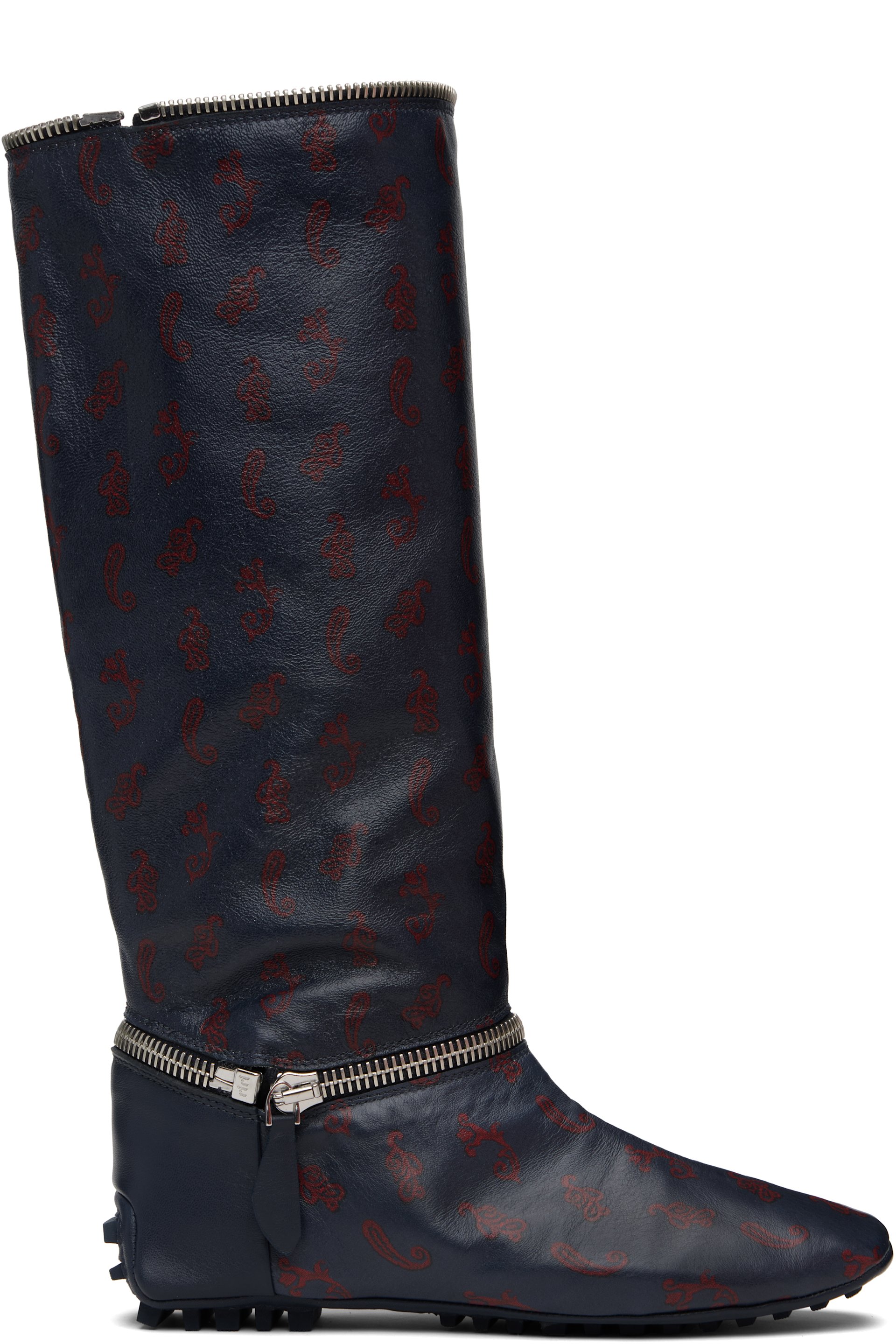 Kiko Kostadinov - Bottes modulaires bleu marine
