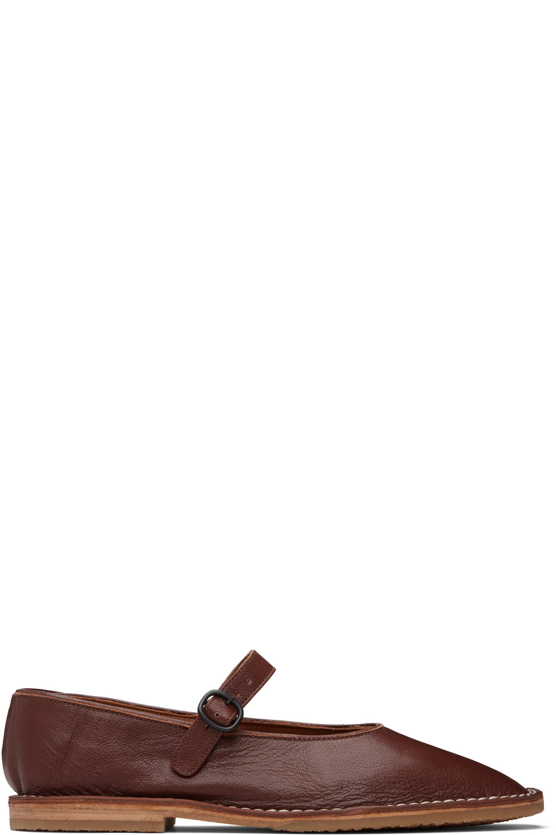 HEREU - Brown Brava Supple Shiny Mary Janes