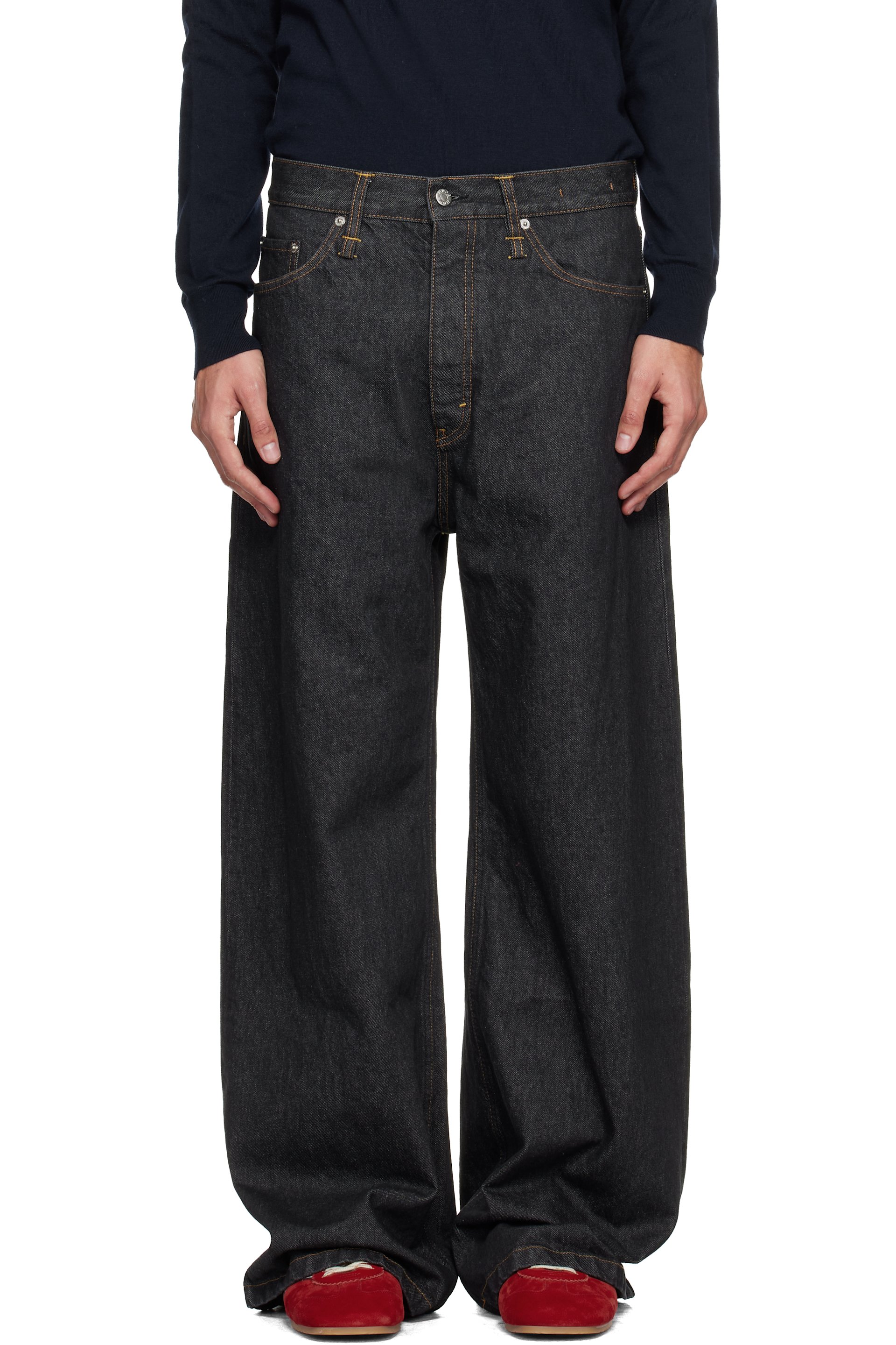 HOPE - Jean ample Skid gris
