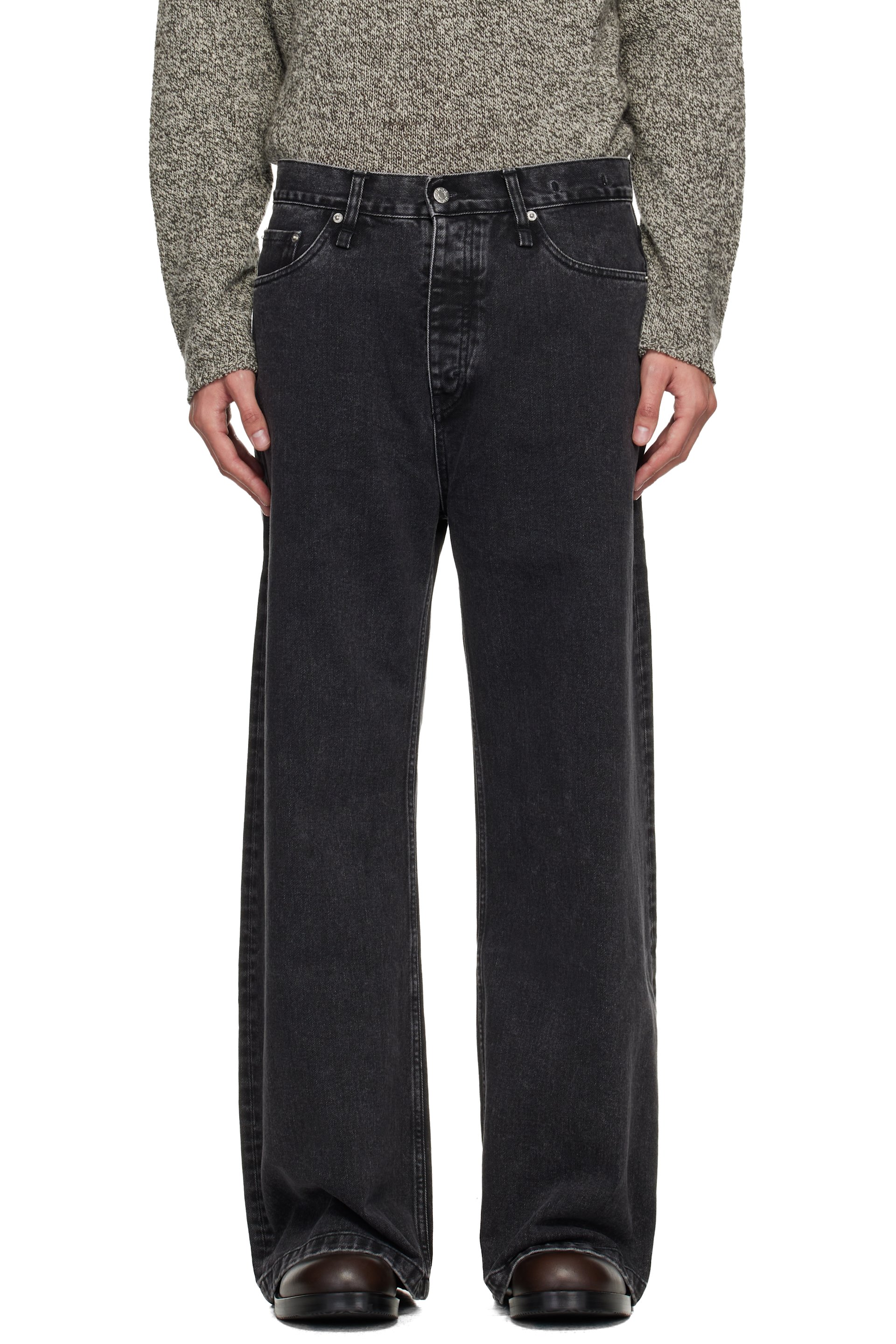 HOPE - Black Loose-Fit Criss Jeans